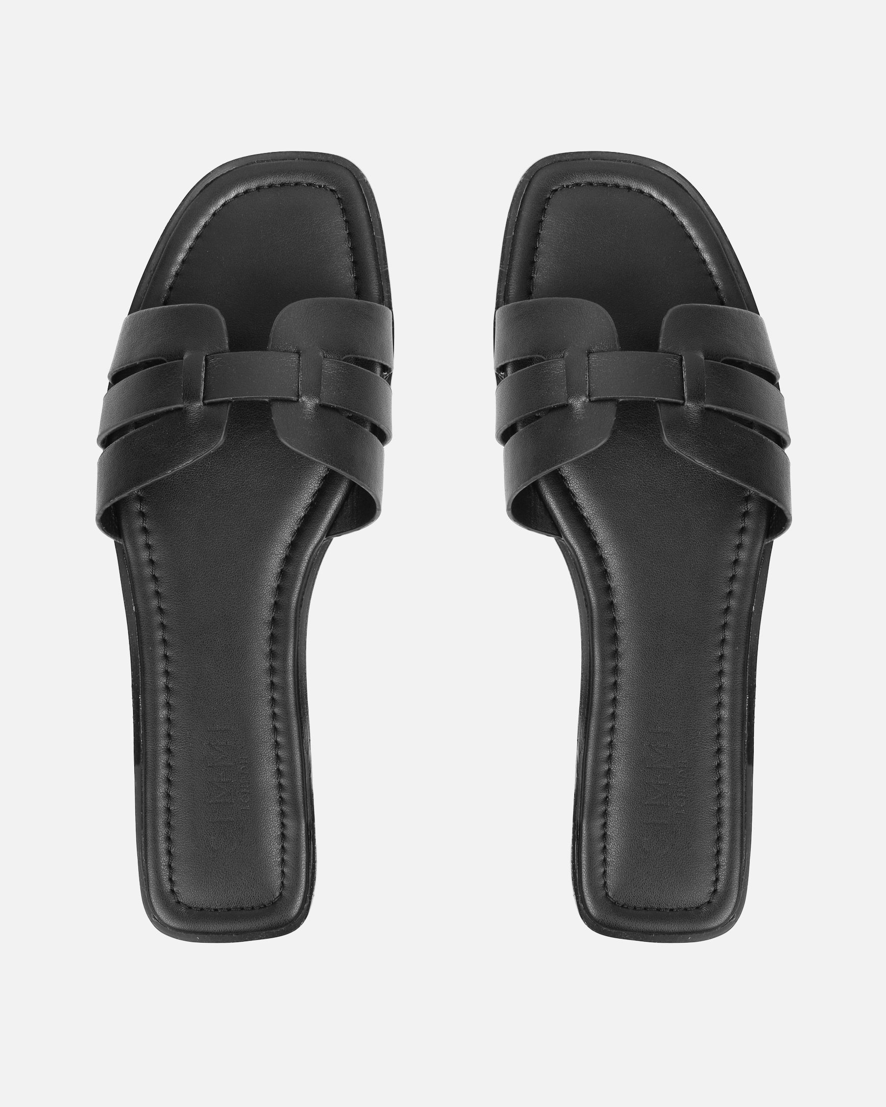 Jorja Black Slip On Flat Sandals | SIMMI London