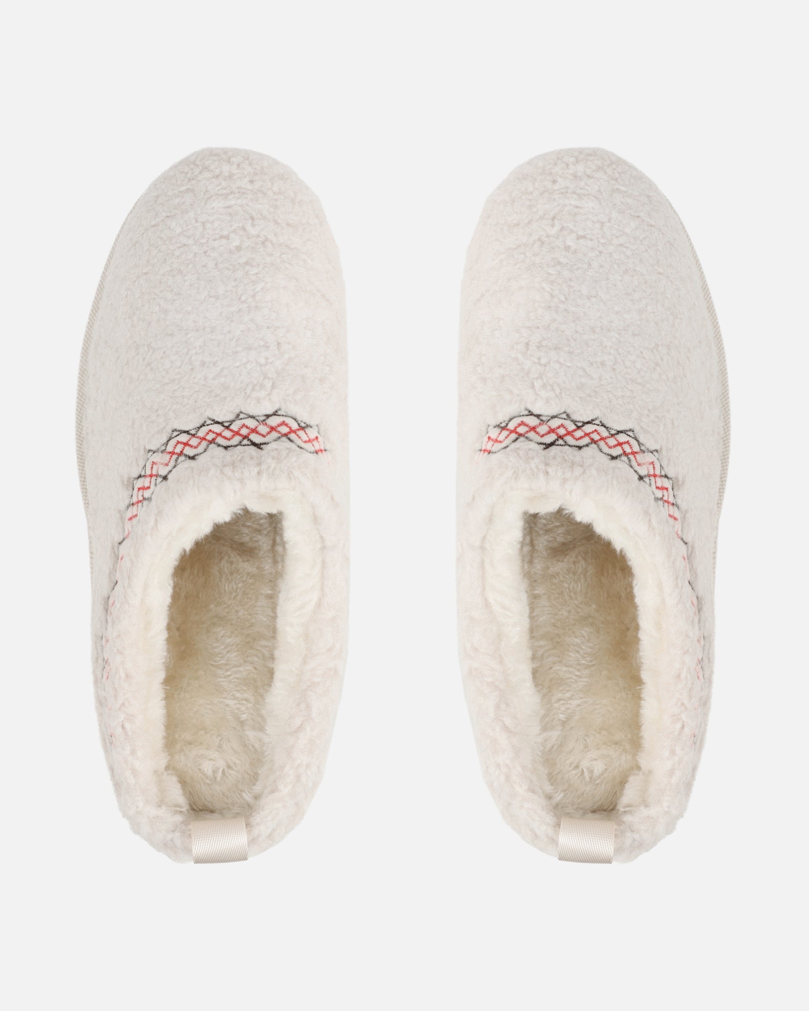 Kail Beige Teddy Faux Fur Flatform Slides | SIMMI London
