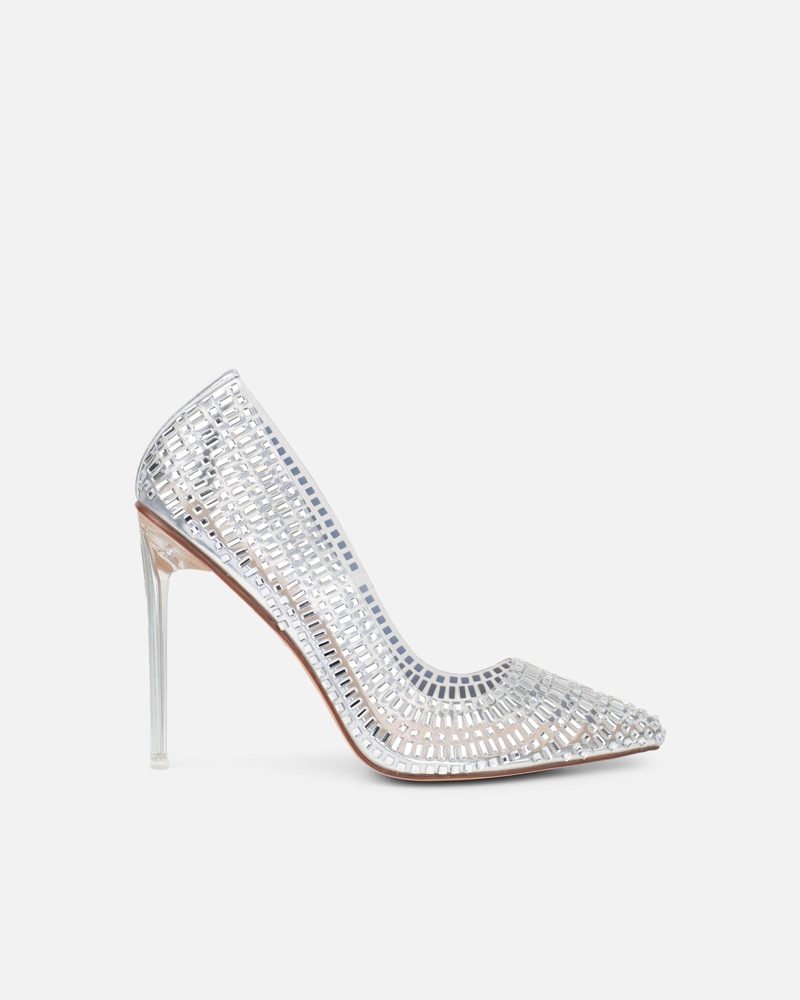 Kimmo Silver Diamante Court Shoes | SIMMI London