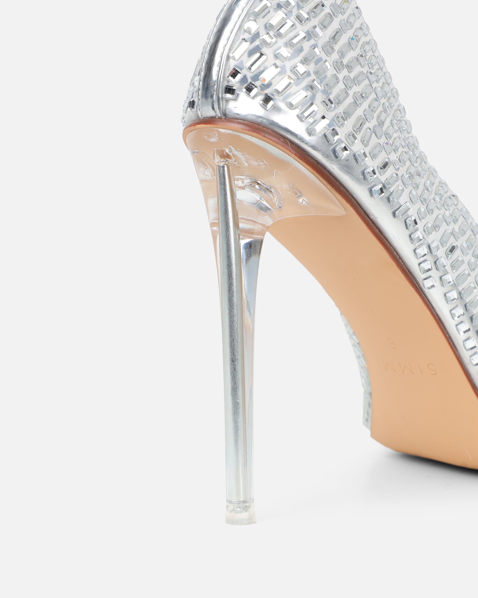 Kimmo Silver Diamante Court Shoes | SIMMI London