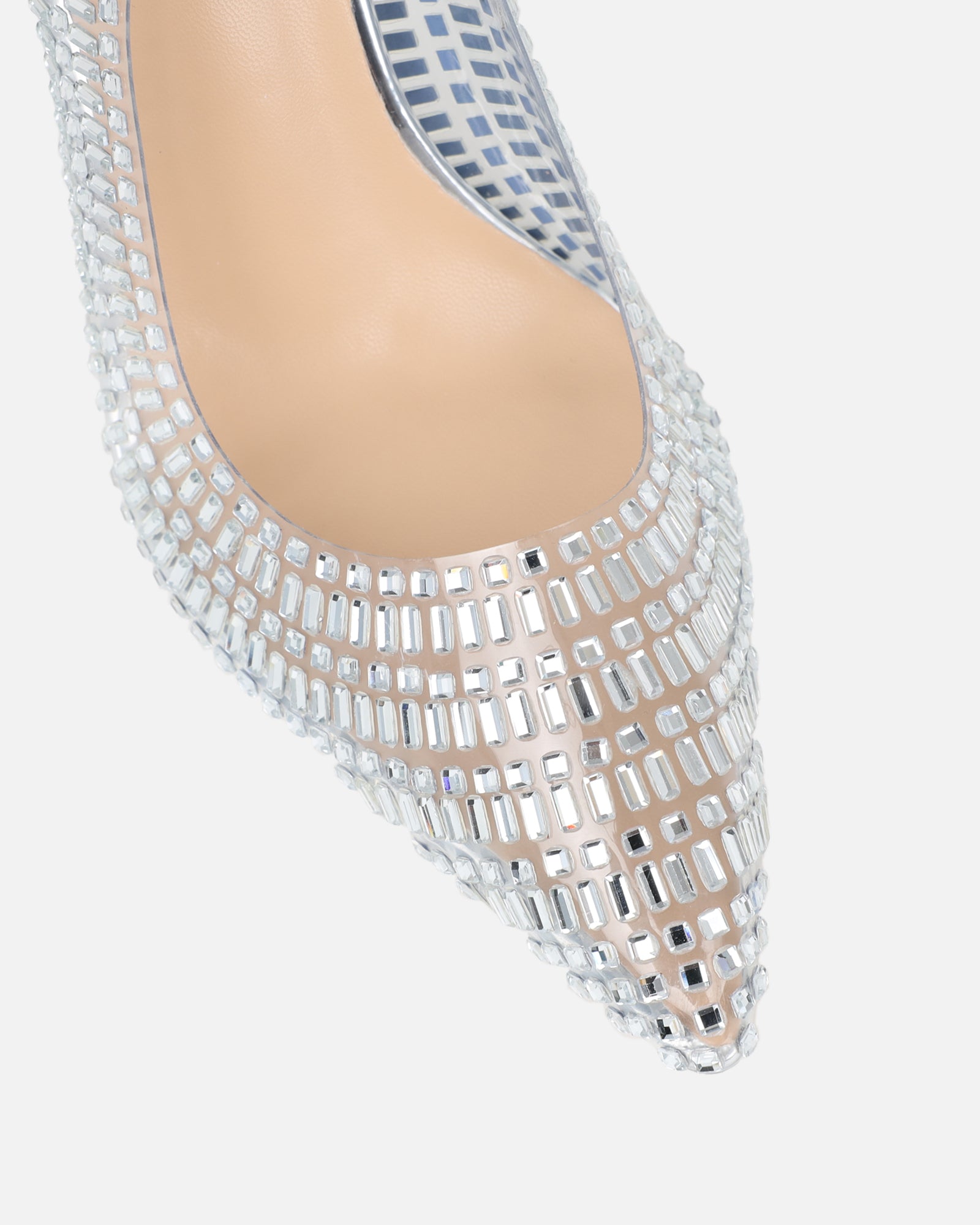 Kimmo Silver Diamante Court Shoes | SIMMI London
