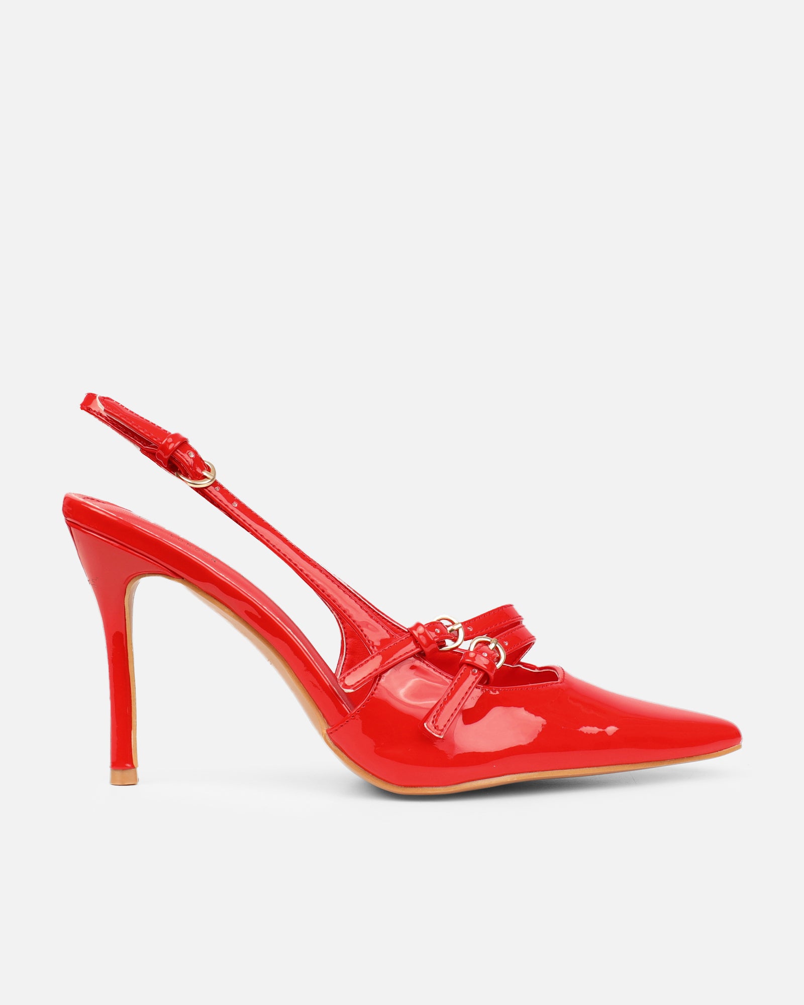 Kassiani Red Patent Sling Back Court Shoes | SIMMI London