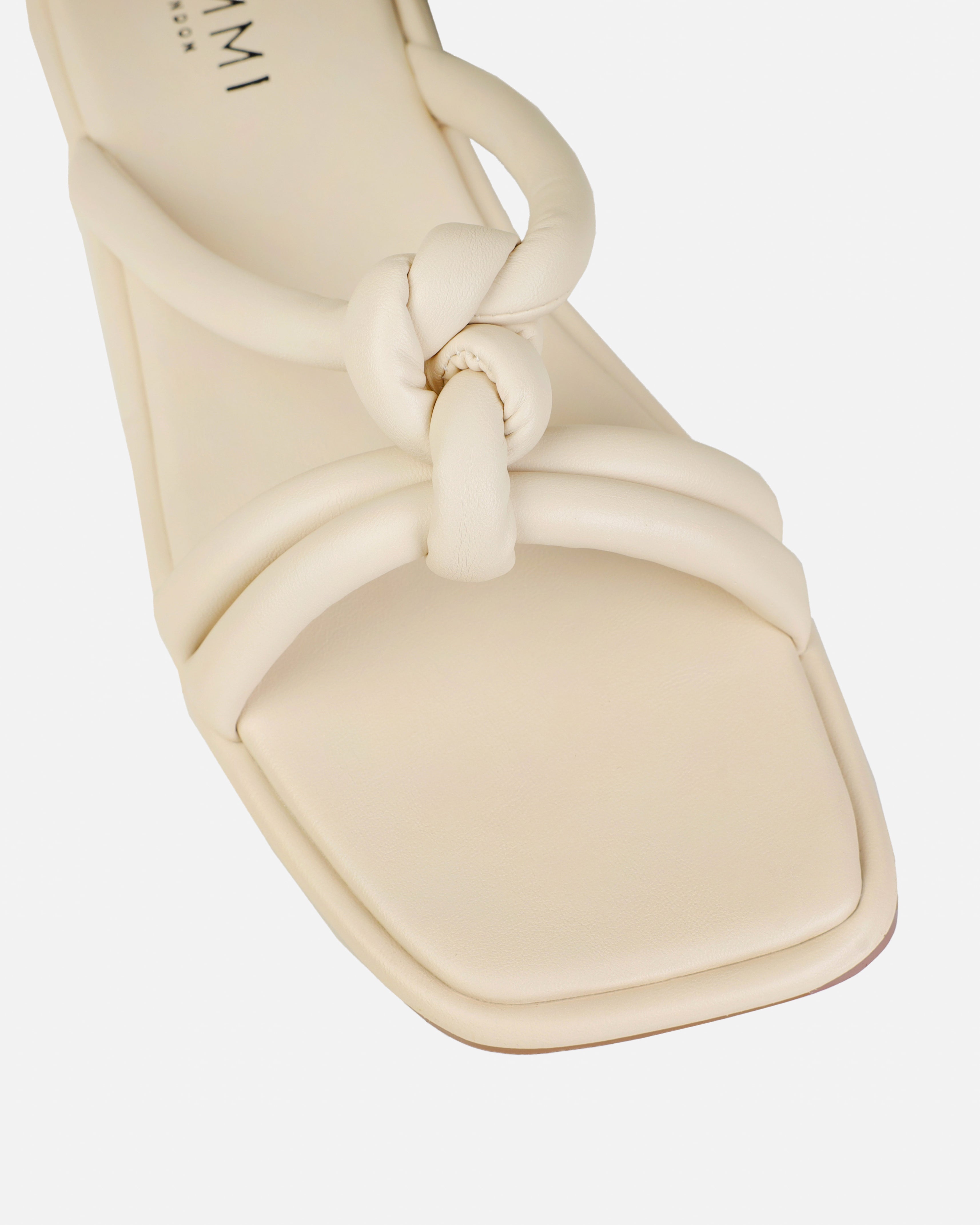 Olena Stone Padded Knot Flat Sandals | SIMMI London