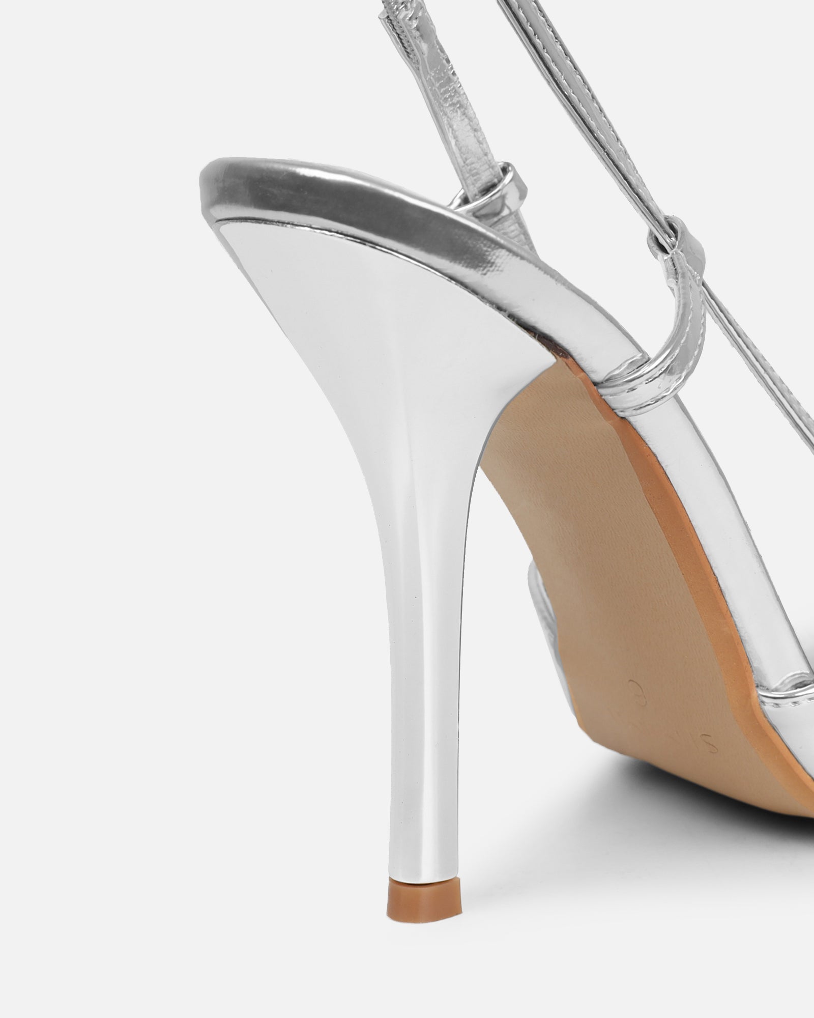 Klara silver mirror bow detail court shoes | SIMMI London