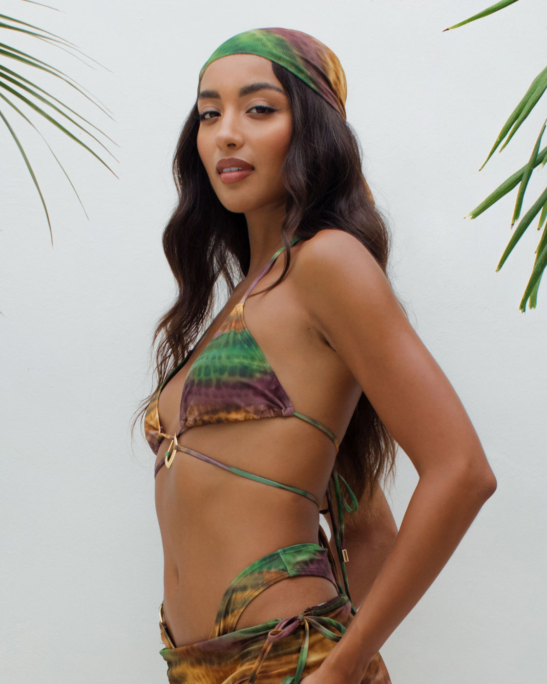 Kala Animal Print Mesh Headscarf | SIMMI London