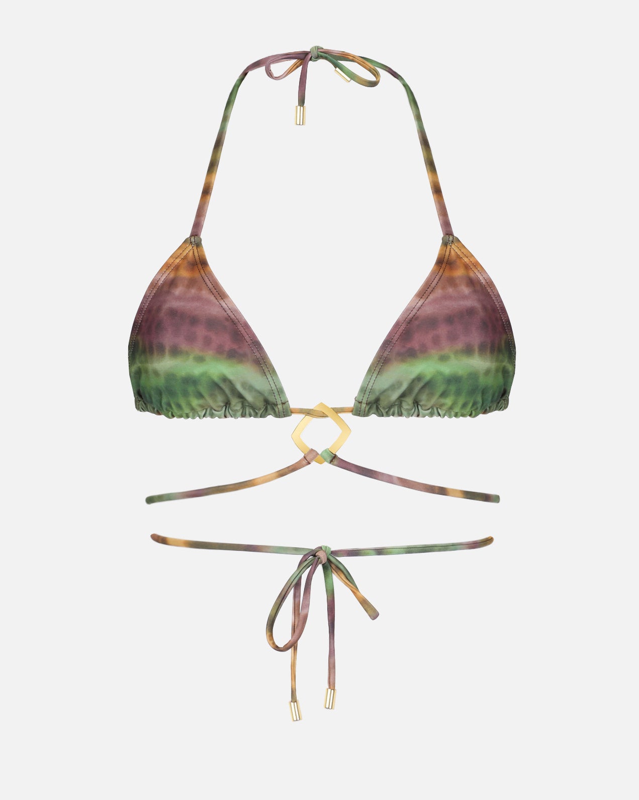 Nalele Animal Print Trim Detail Bikini Top | SIMMI London