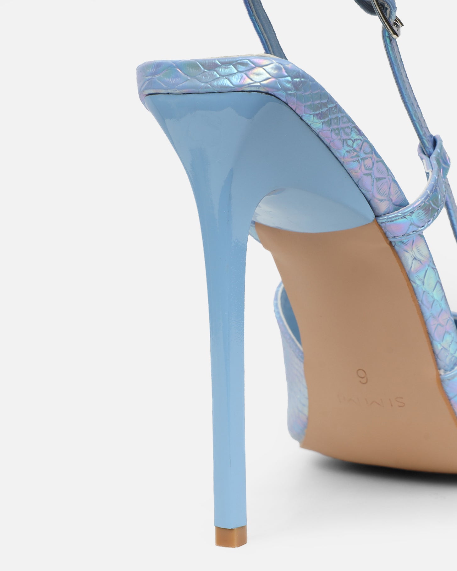 Lalli Blue Snake Effect Court Shoes | SIMMI London