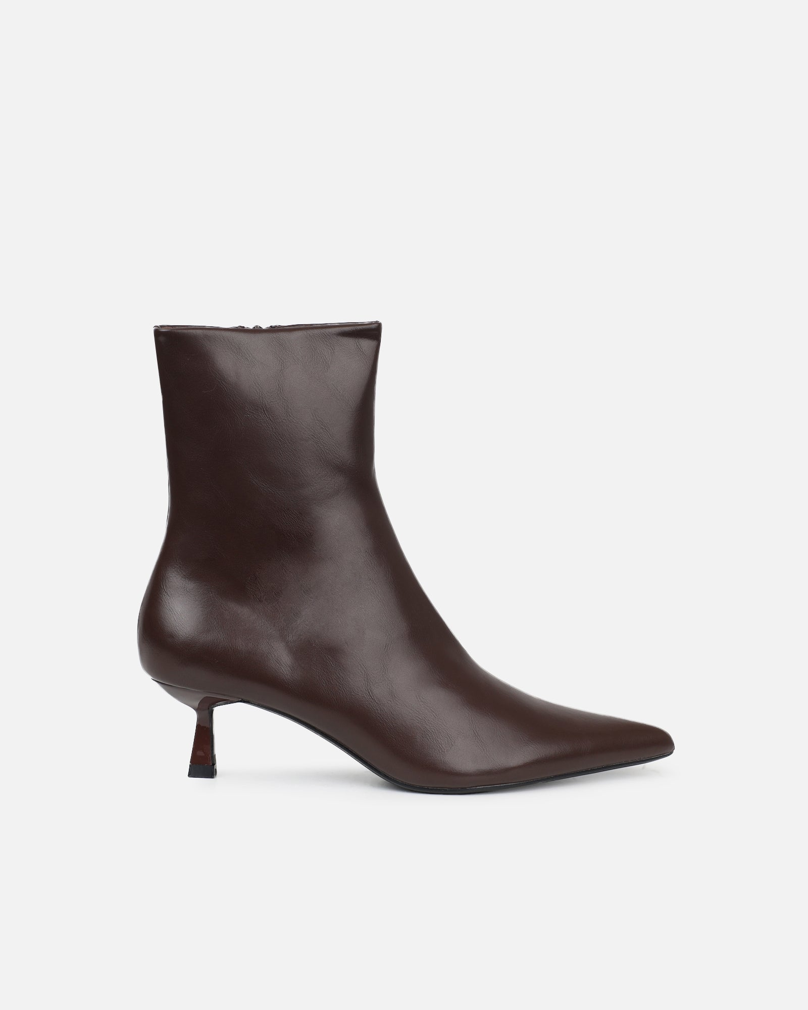 Lambert Chocolate Brown Low Heeled Boots | SIMMI London