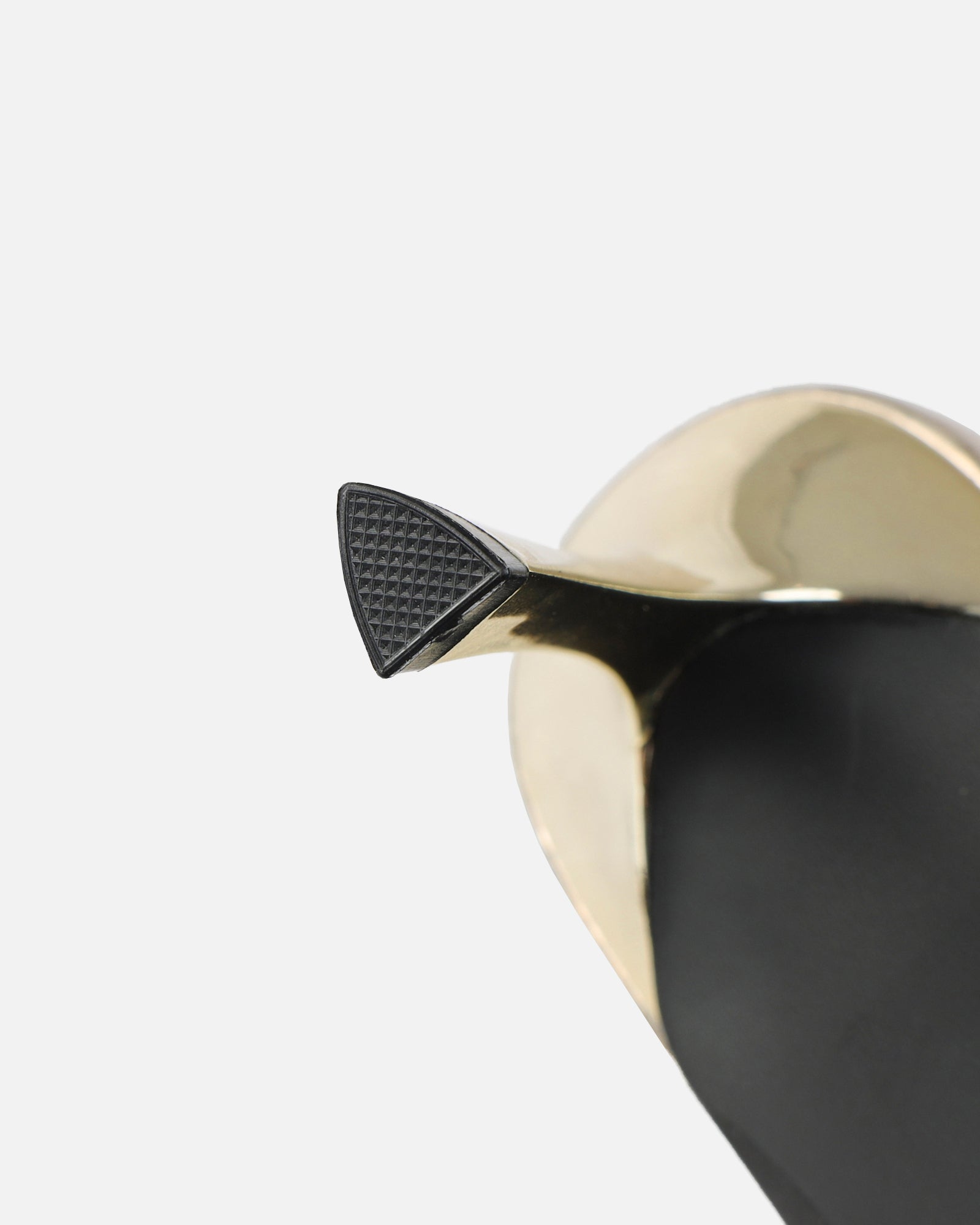 Liorra Gold Mirror Sling Back Mid Heeled Shoes | SIMMI London