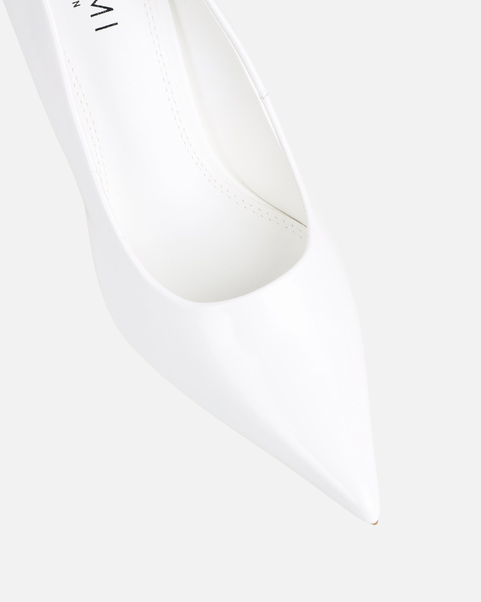 Luka White Low Heeled Court Shoes | SIMMI London