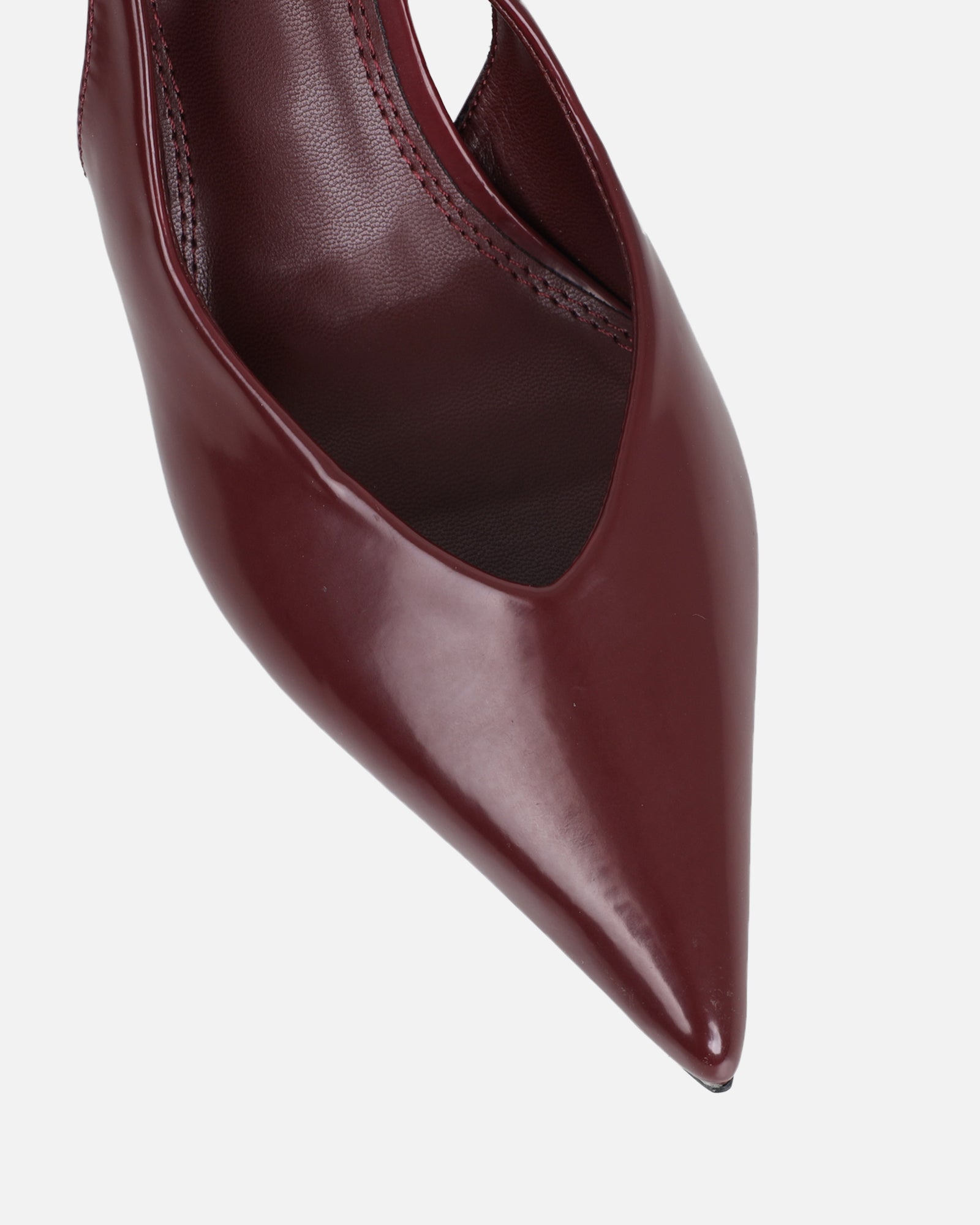 Layana Burgundy Box Slingback Court Shoes | SIMMI London