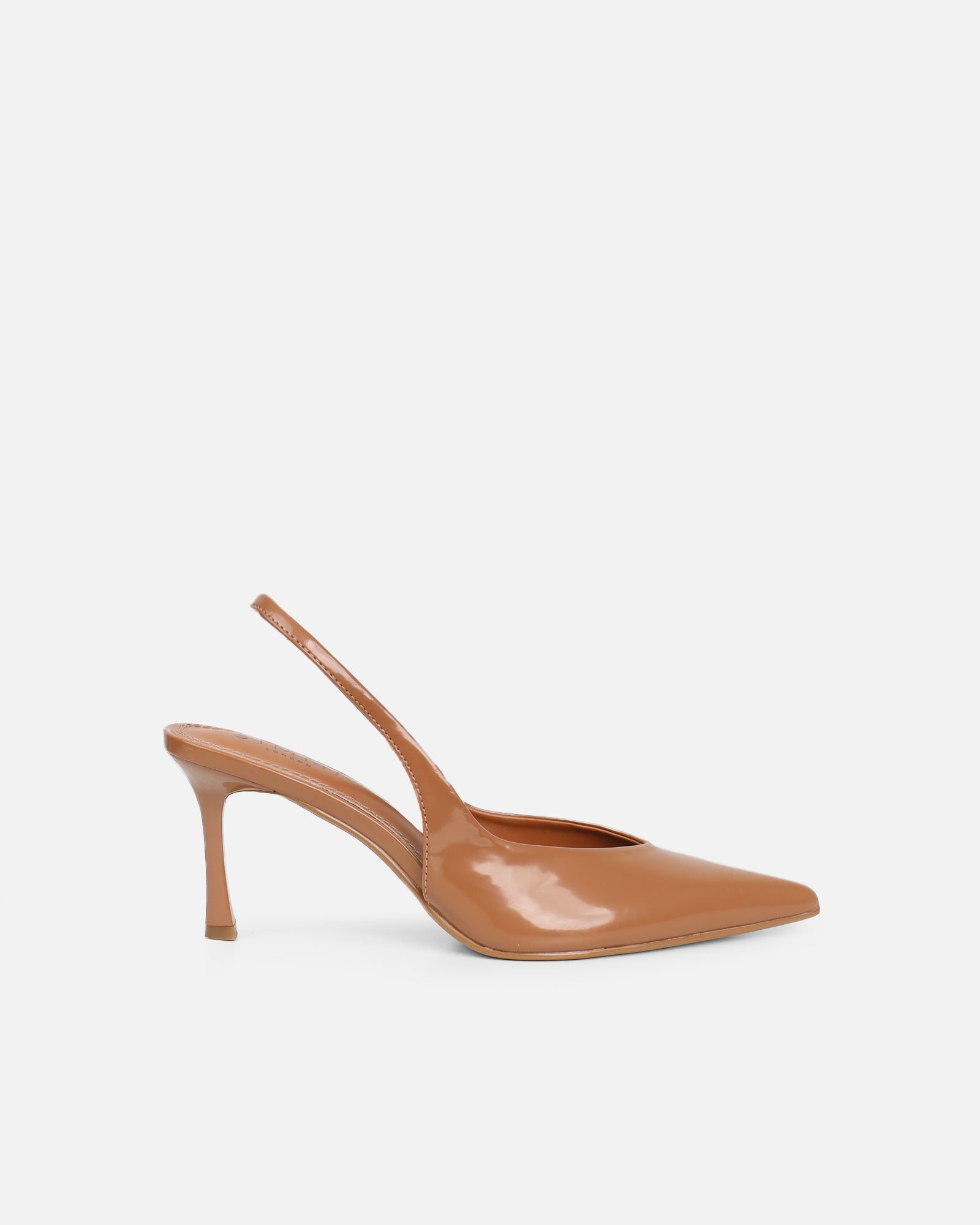 Layana Camel Box Slingback Court Shoes | SIMMI London