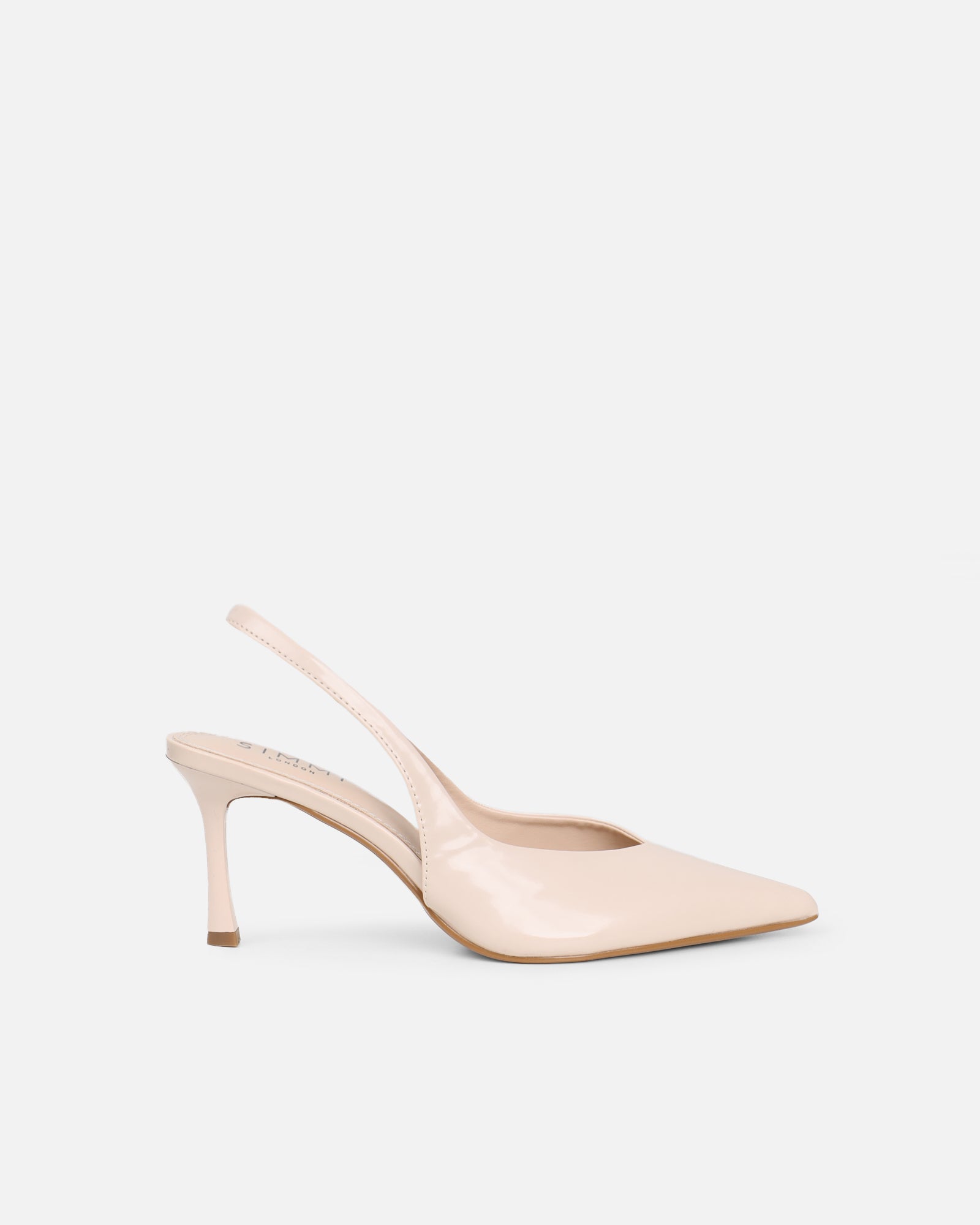 Layana Stone Box Slingback Court Shoes | SIMMI London