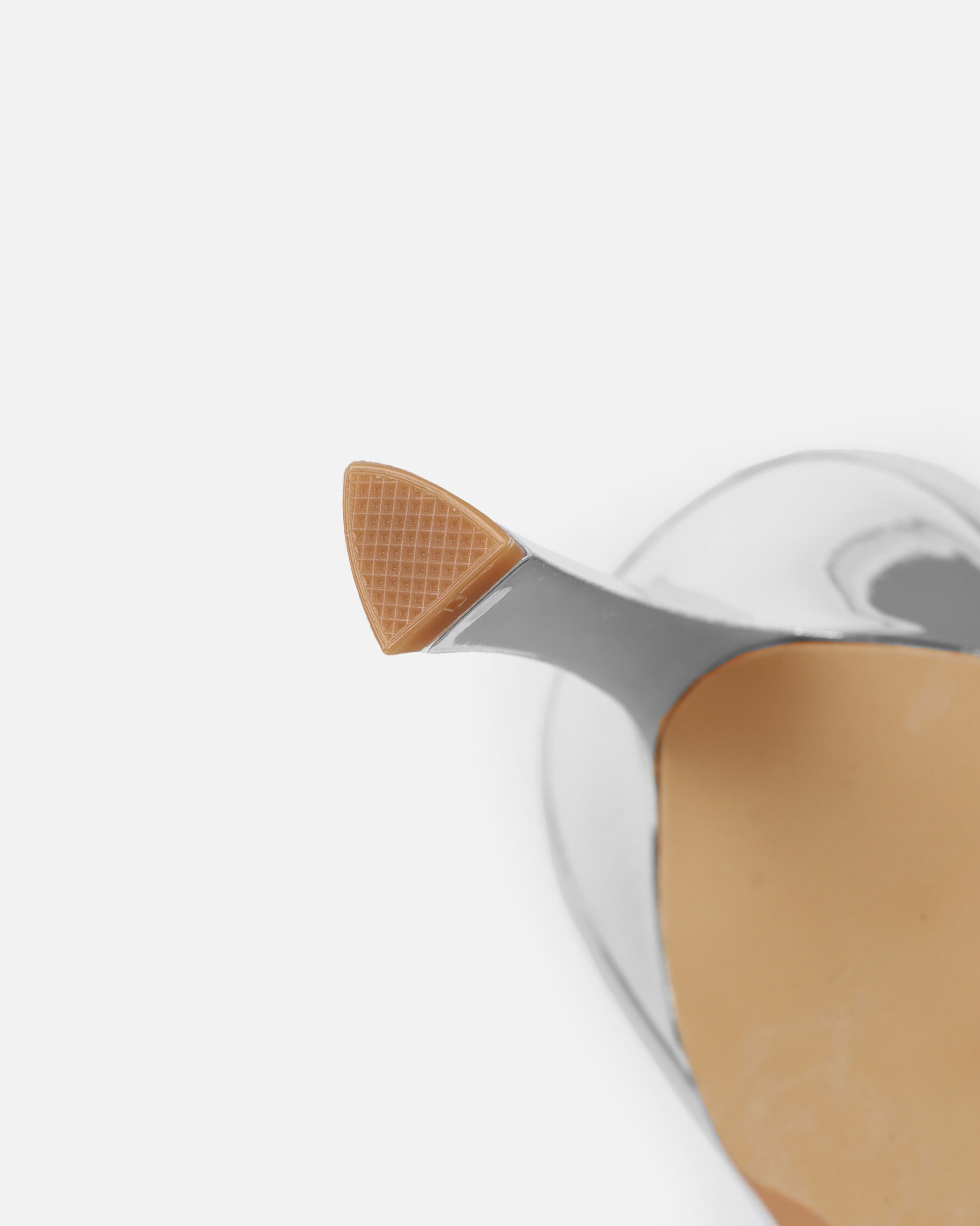 Laylin clear silver mirror diamante sling back court shoes | SIMMI London