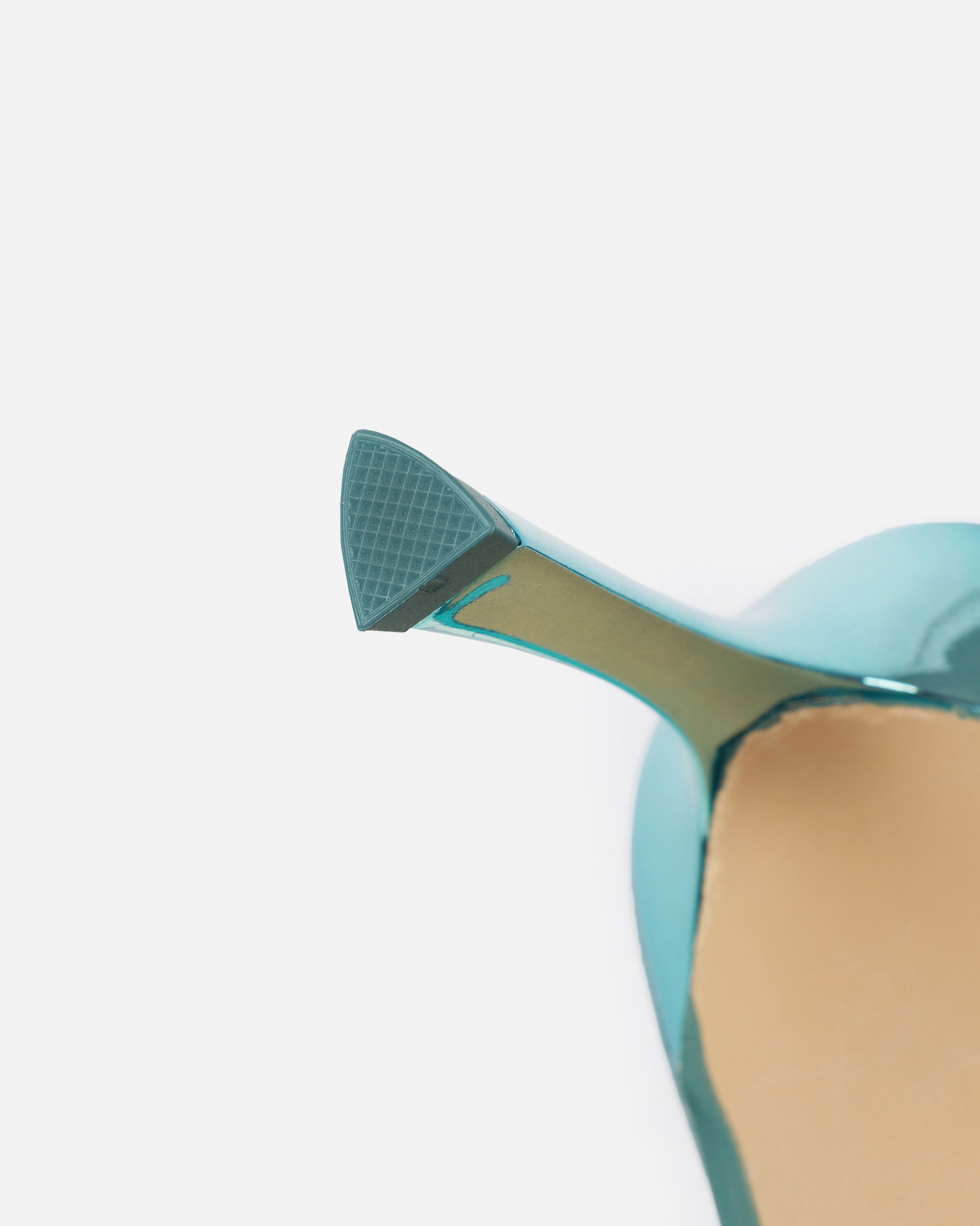 Lilliani Light Blue Mirror Diamante Trim Sling Back Court Shoes | SIMMI London