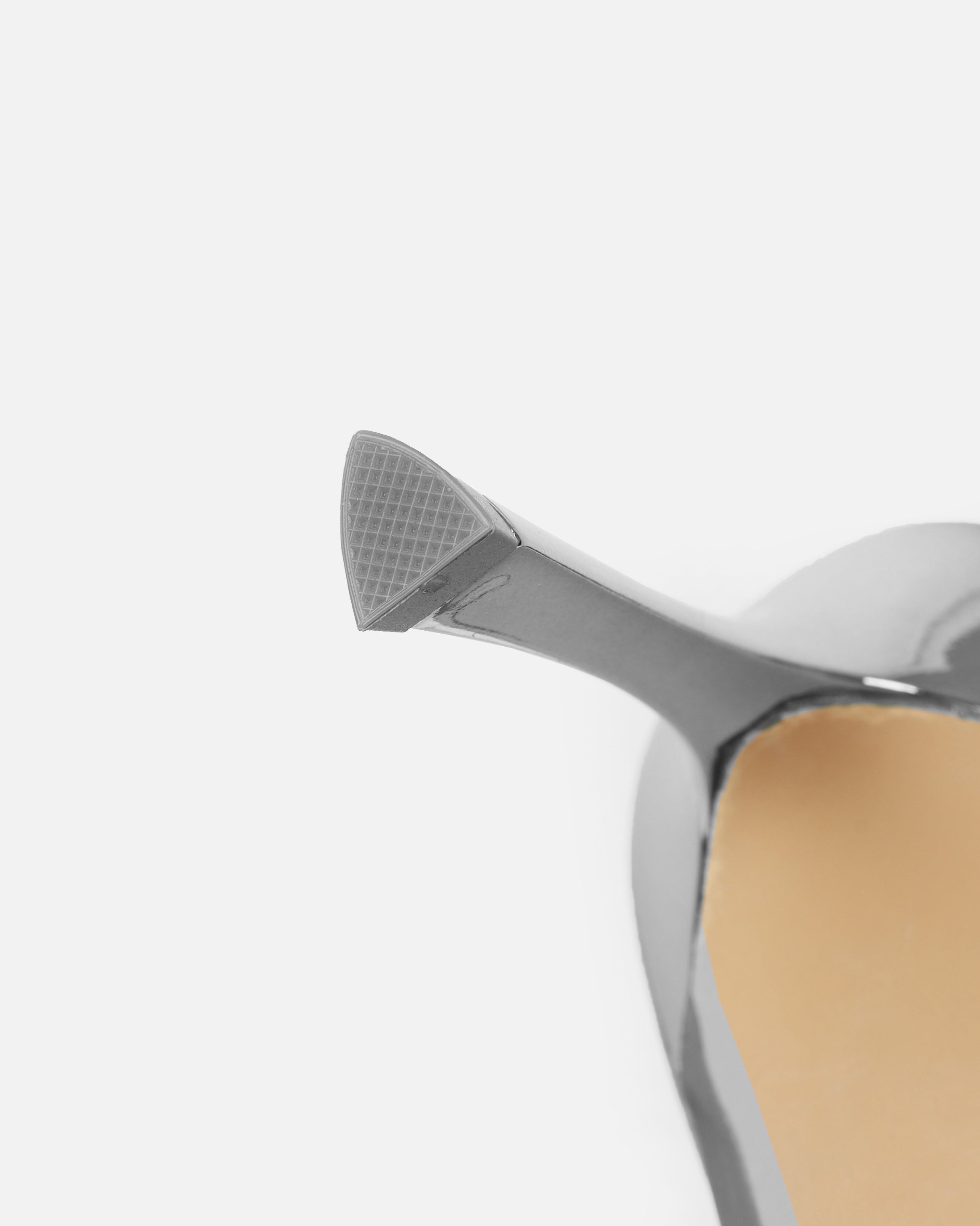 Lilliani Silver Mirror Diamante Trim Sling Back Court Shoes | SIMMI London