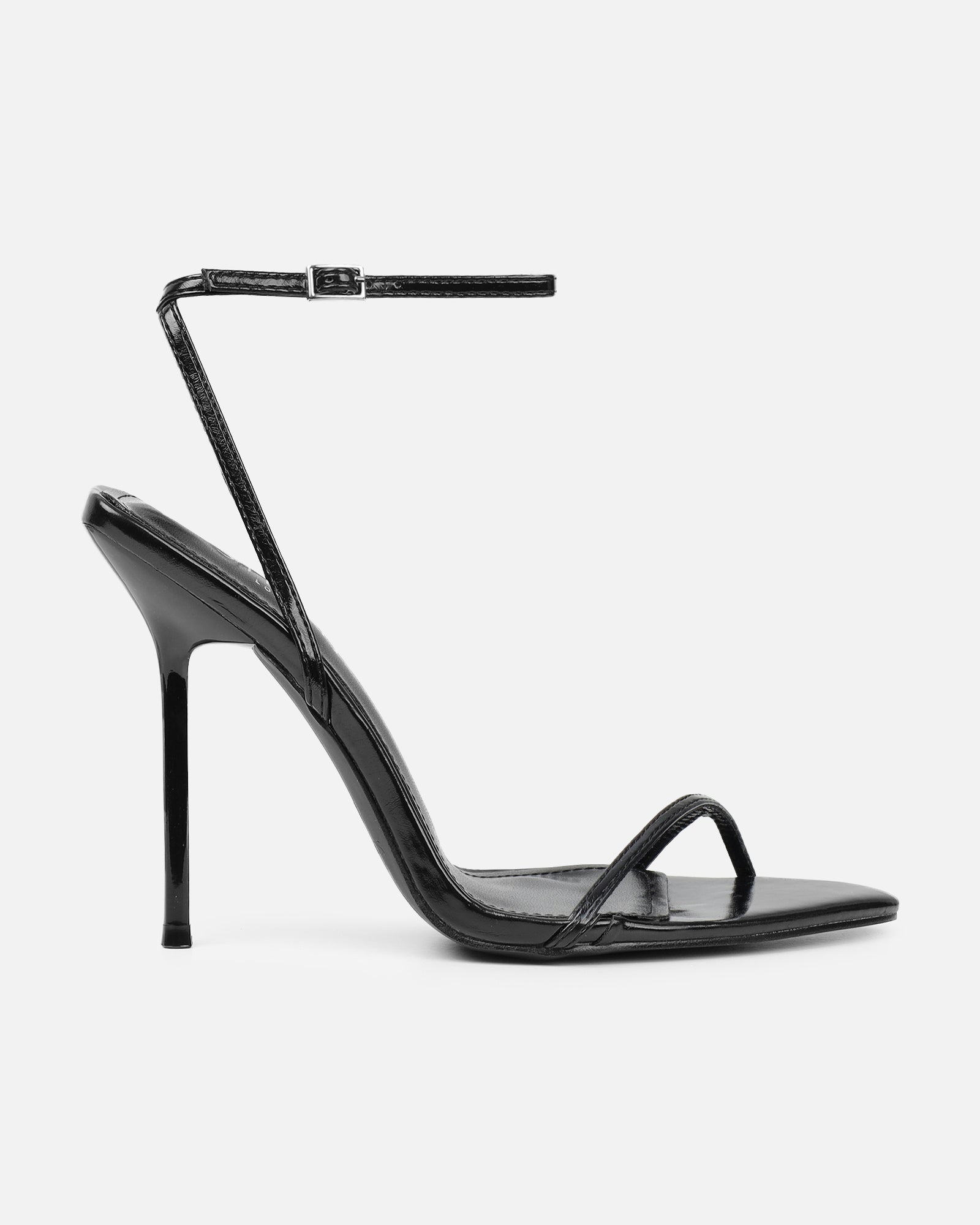 Layne black strappy heeled sandals | SIMMI London