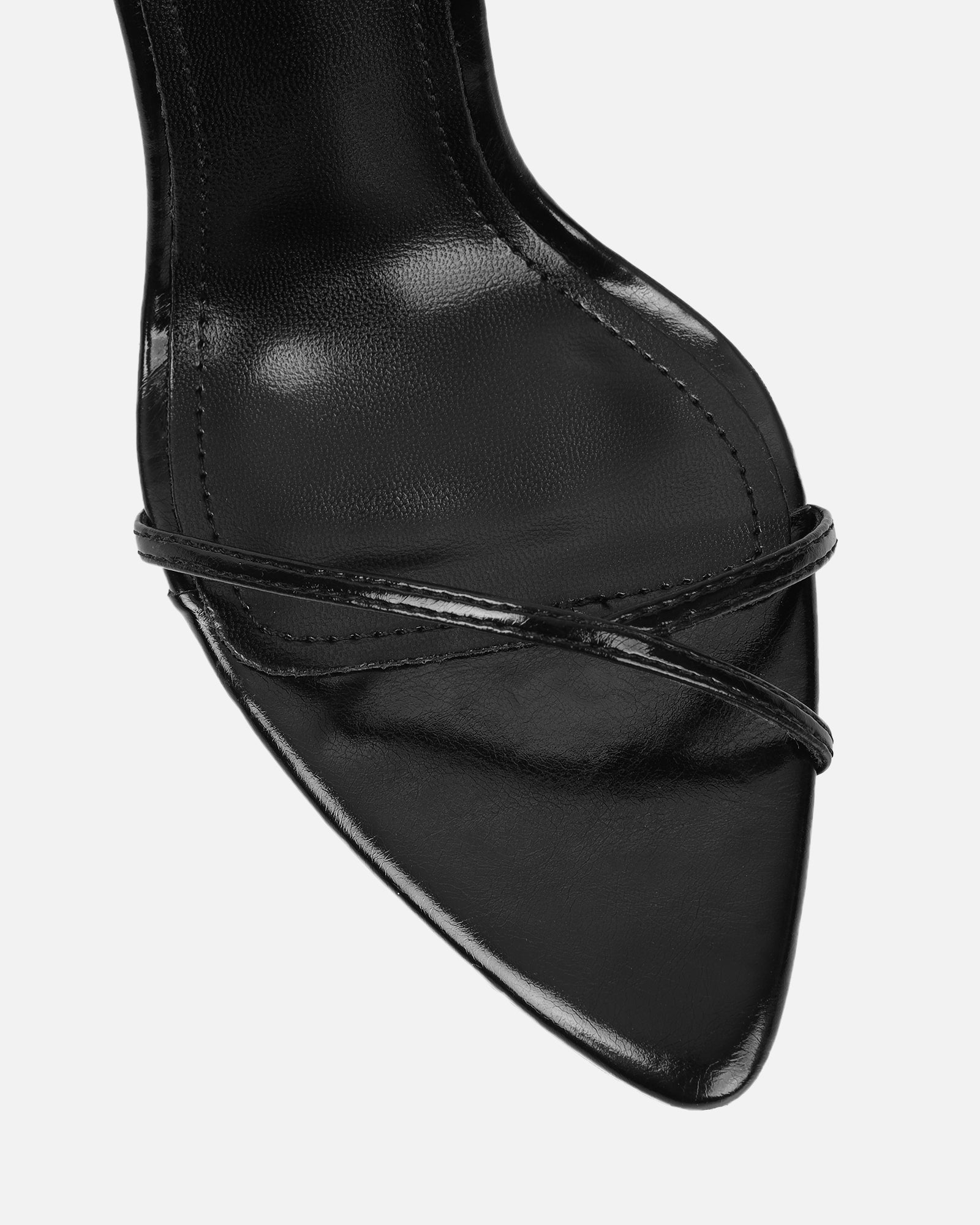 Layne black strappy heeled sandals | SIMMI London