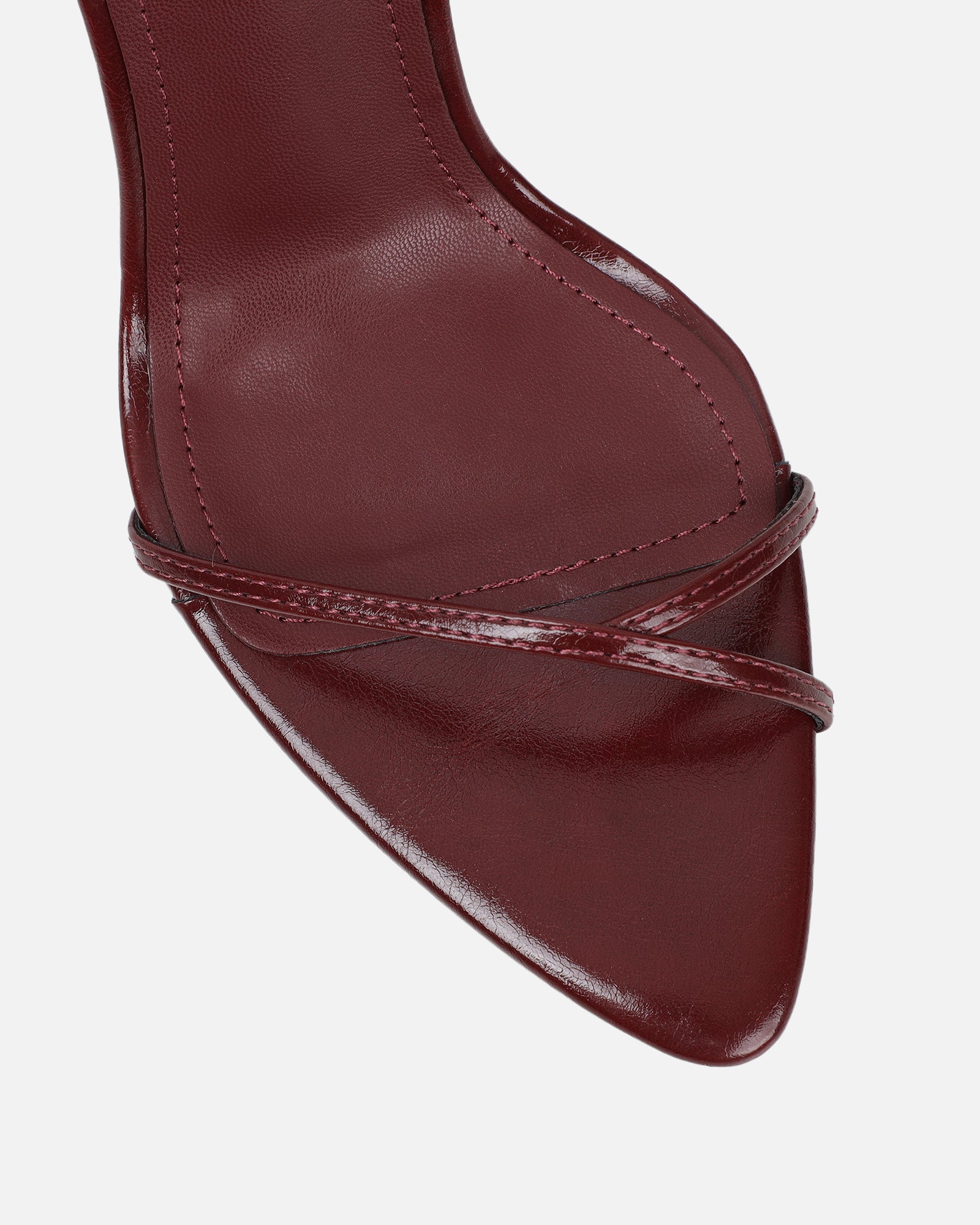 Layne burgundy strappy heeled sandals | SIMMI London