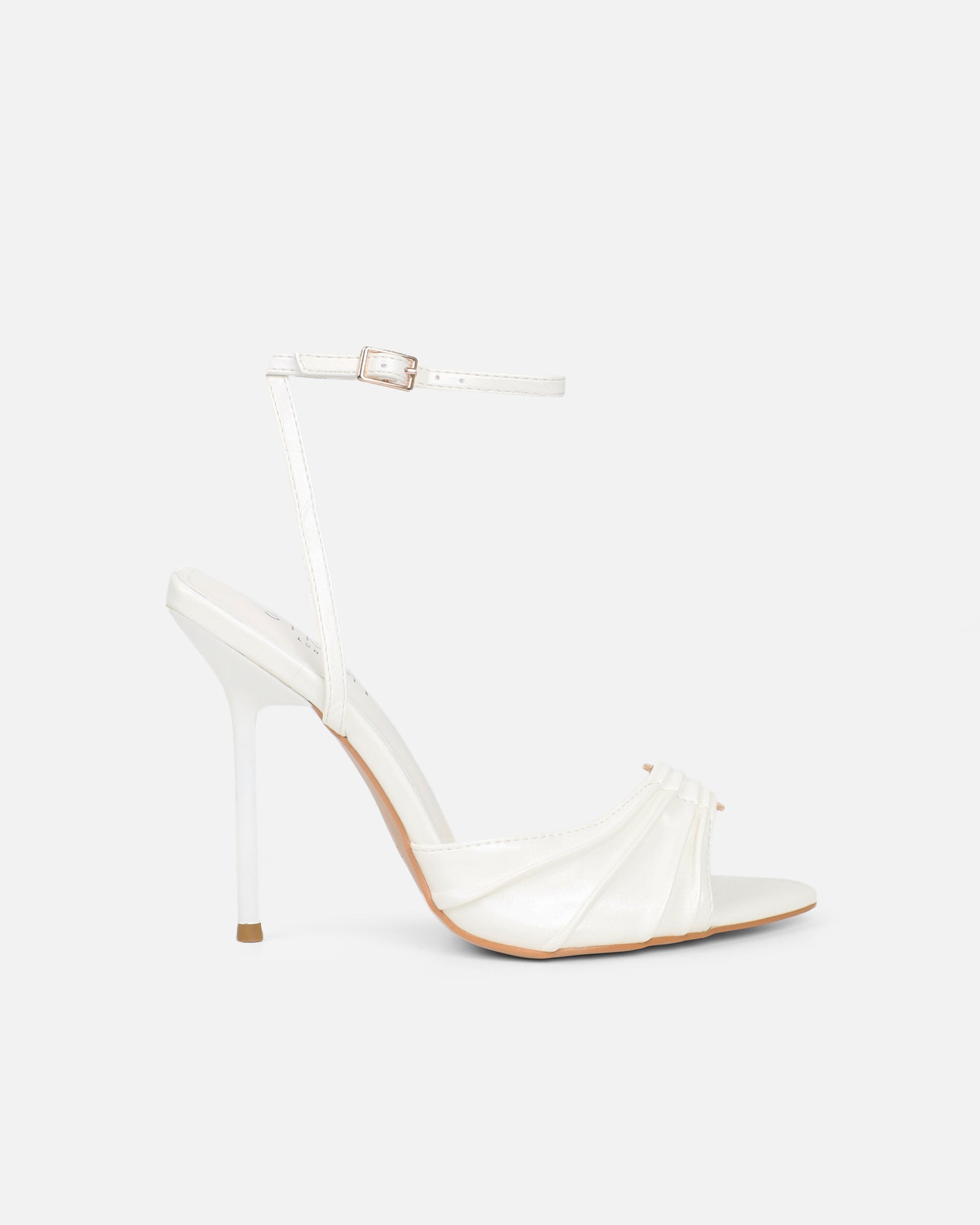 Leany Stone Shine Gold Detail Heeled Sandals | SIMMI London