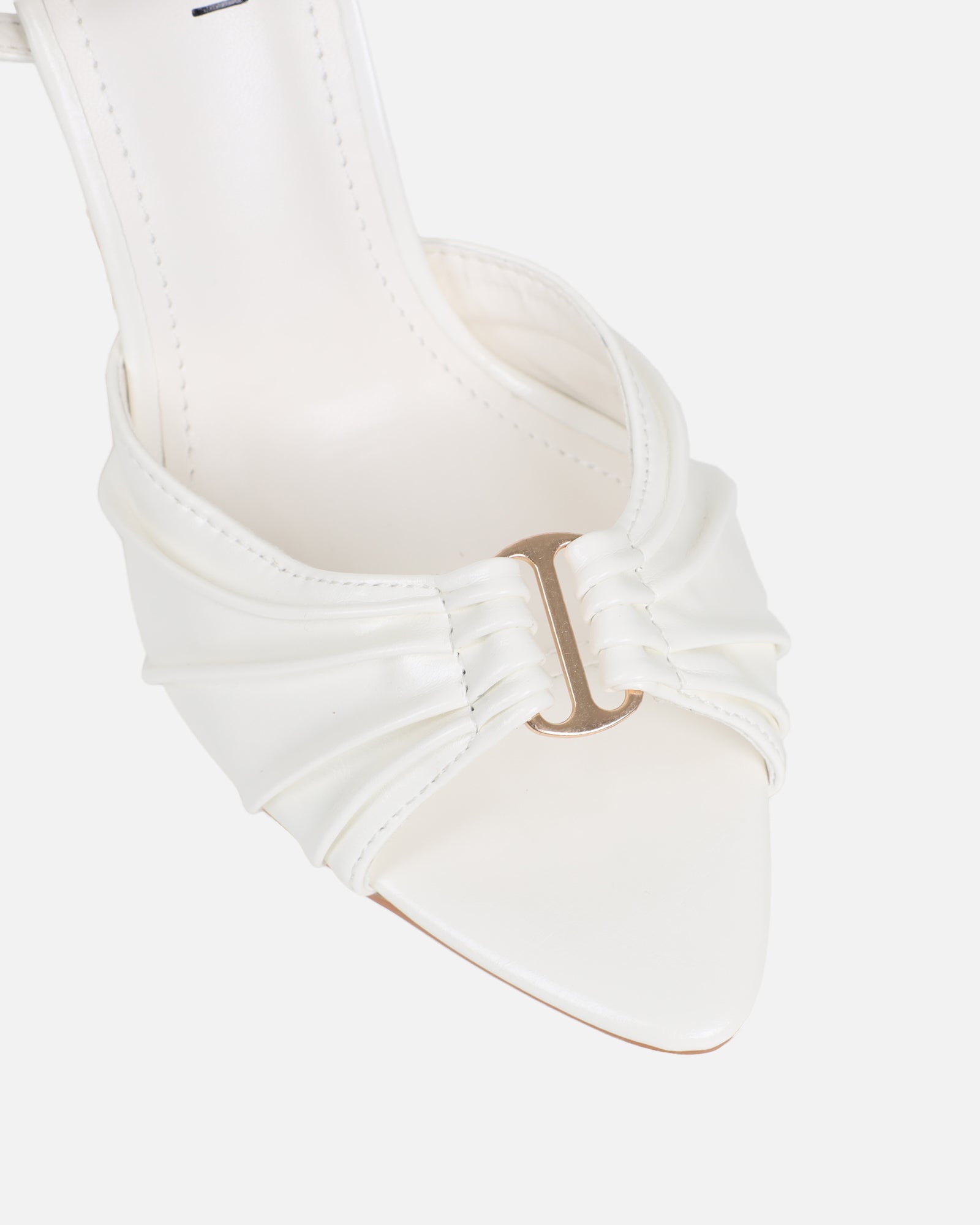 Leany Stone Shine Gold Detail Heeled Sandals | SIMMI London