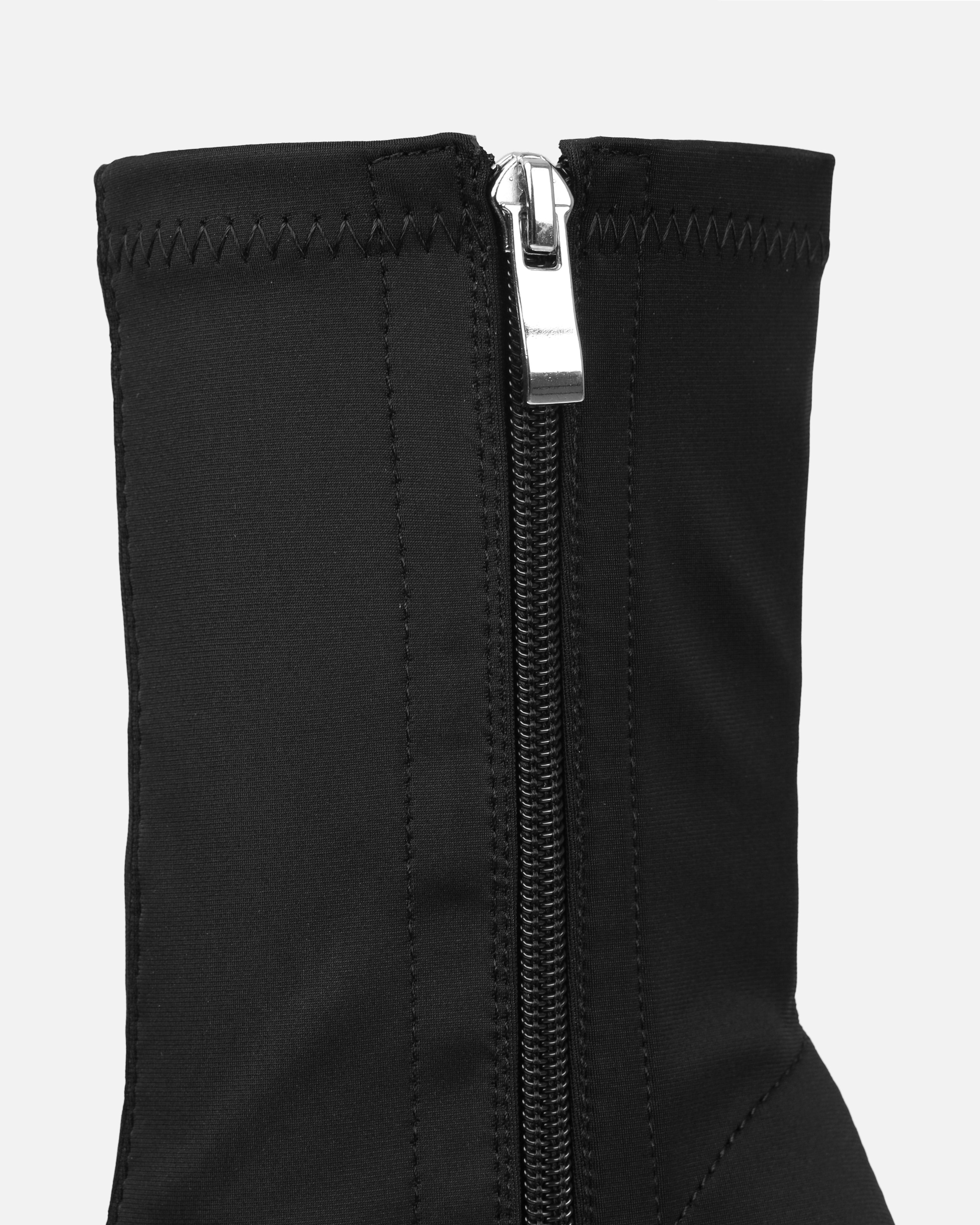 Lewin Black Lycra Pointed Stiletto Ankle Boots | SIMMI London