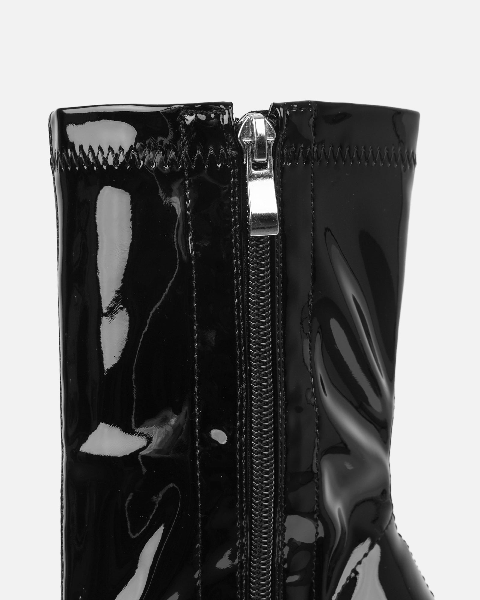 Lewin black patent pointed stiletto ankle boots | SIMMI London