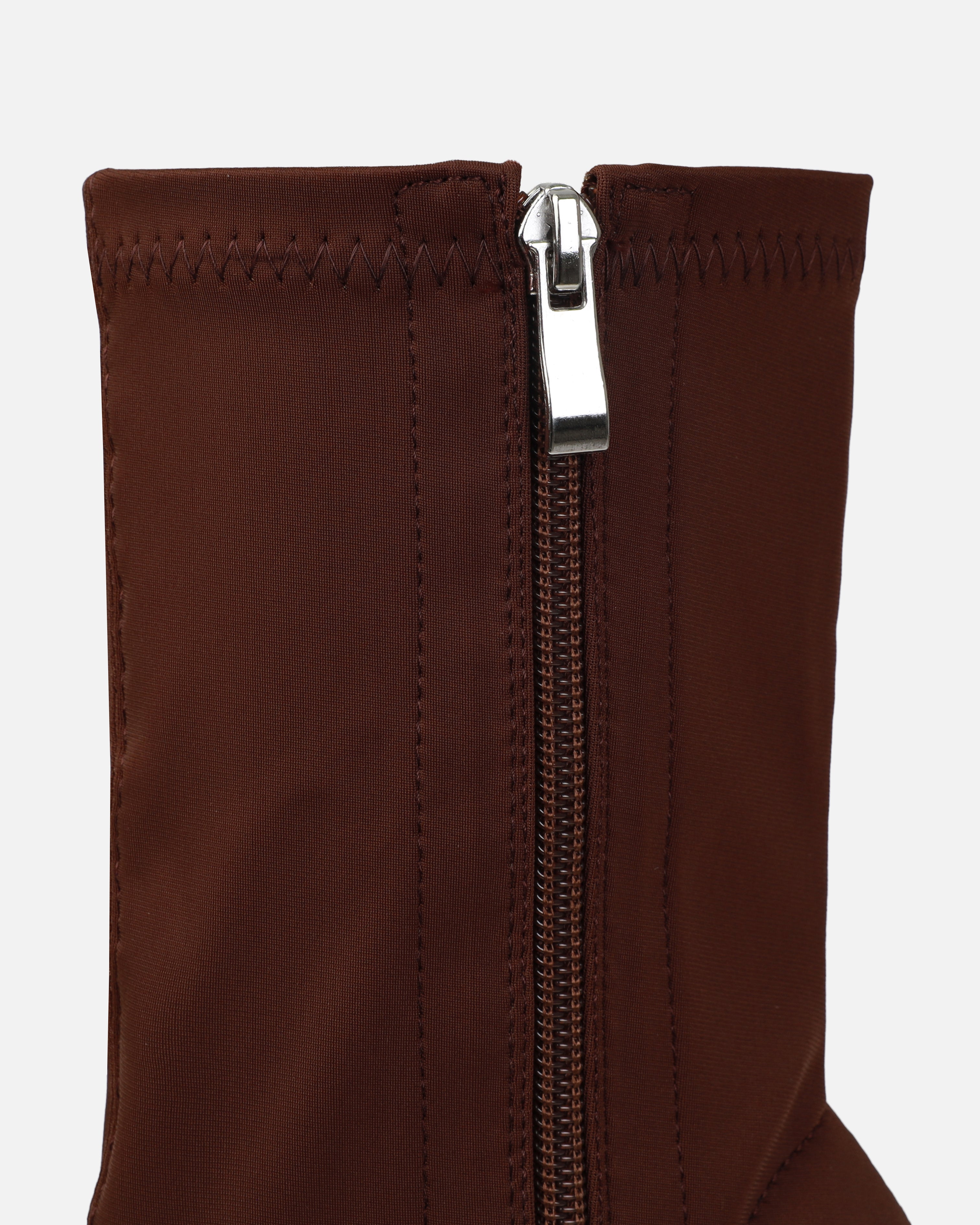 Lewin Brown Lycra Pointed Stiletto Ankle Boots | SIMMI London