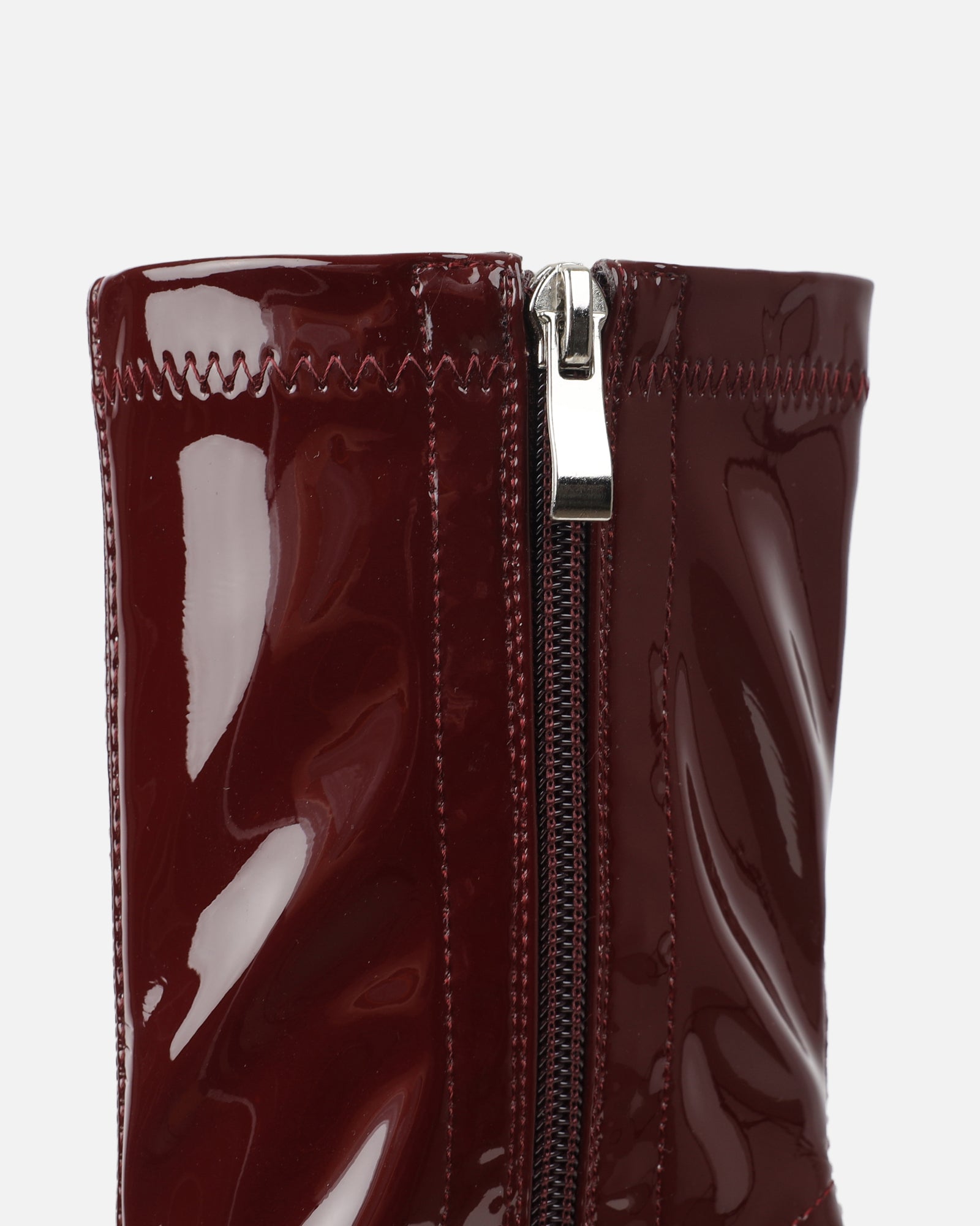 Lewin Dark Red Patent Pointed Stiletto Ankle Boots | SIMMI London