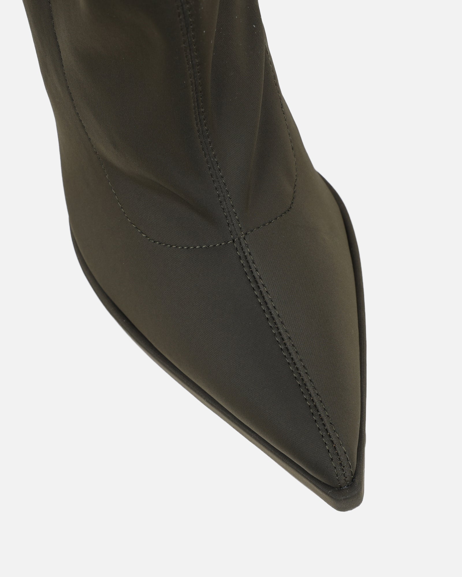 Lewin Khaki Stretch Stiletto Sock Boots | SIMMI London
