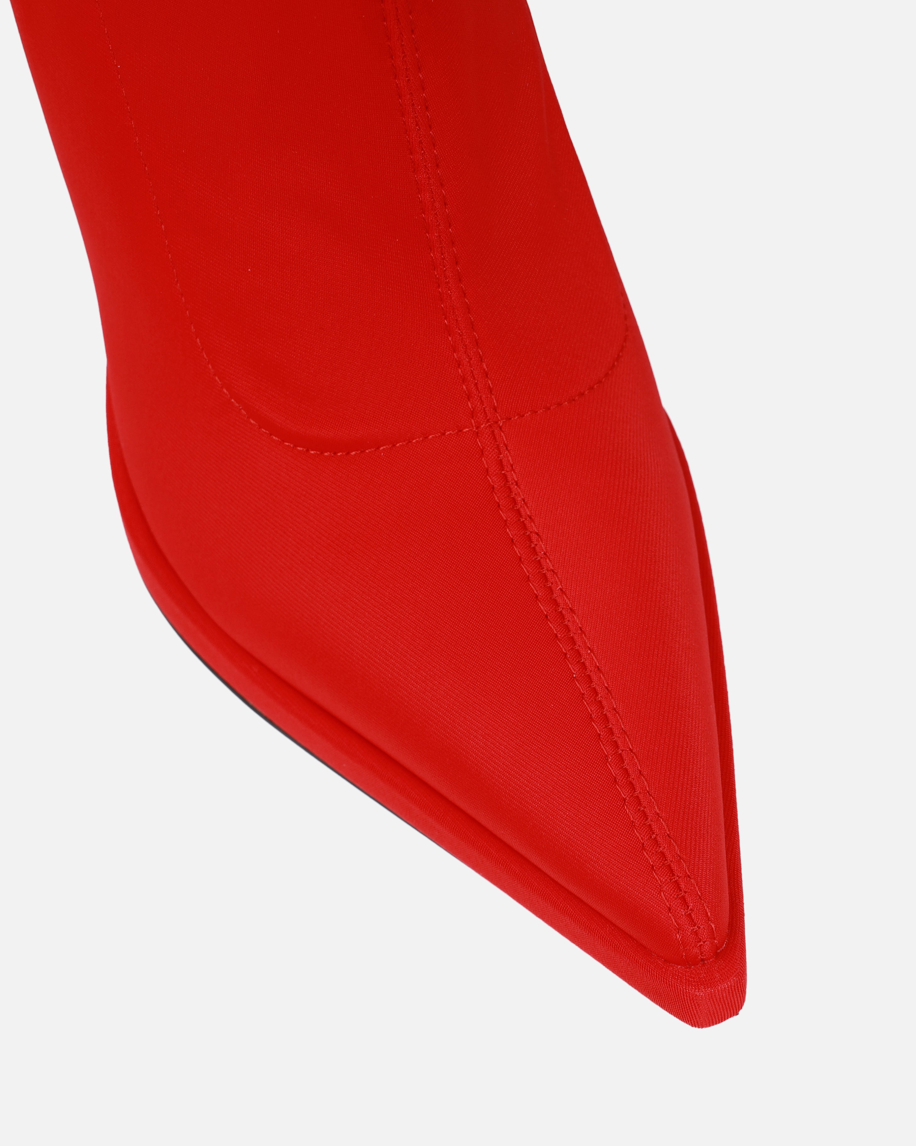 Lewin Red Lycra Pointed Stiletto Ankle Boots | SIMMI London