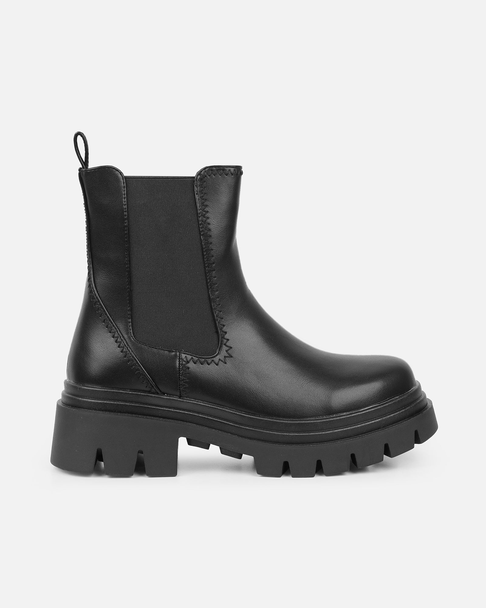 Darwen Black Chunky Ankle Boots | SIMMI London