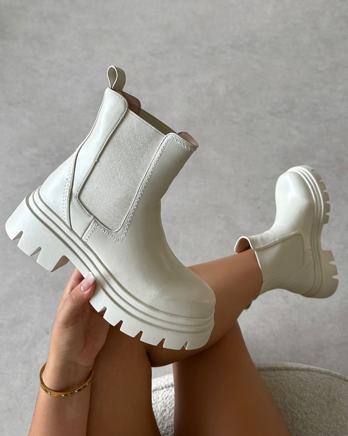 Darwen Stone Chunky Ankle Boots | SIMMI London