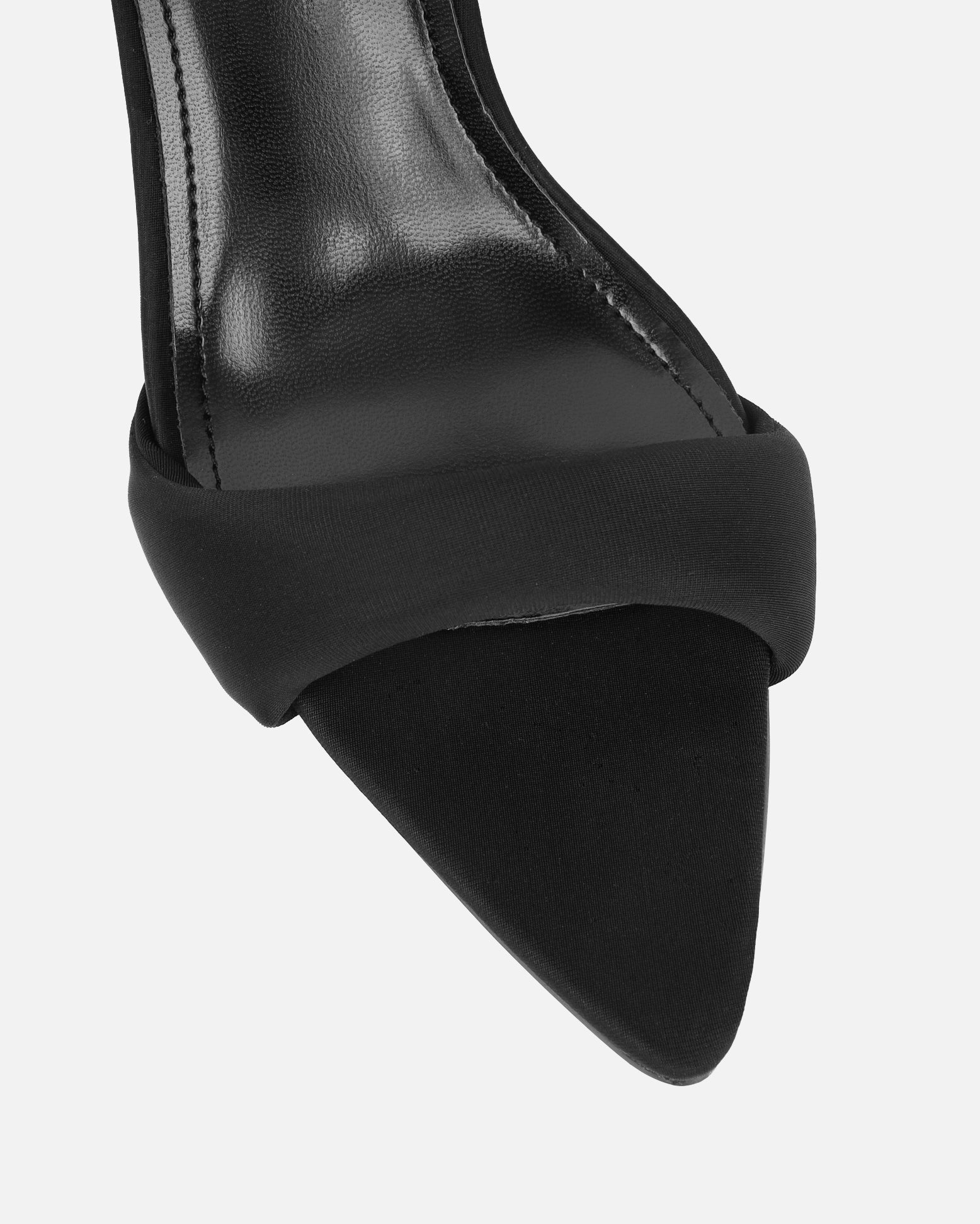 Lolly Black Lycra Padded Mules | SIMMI London