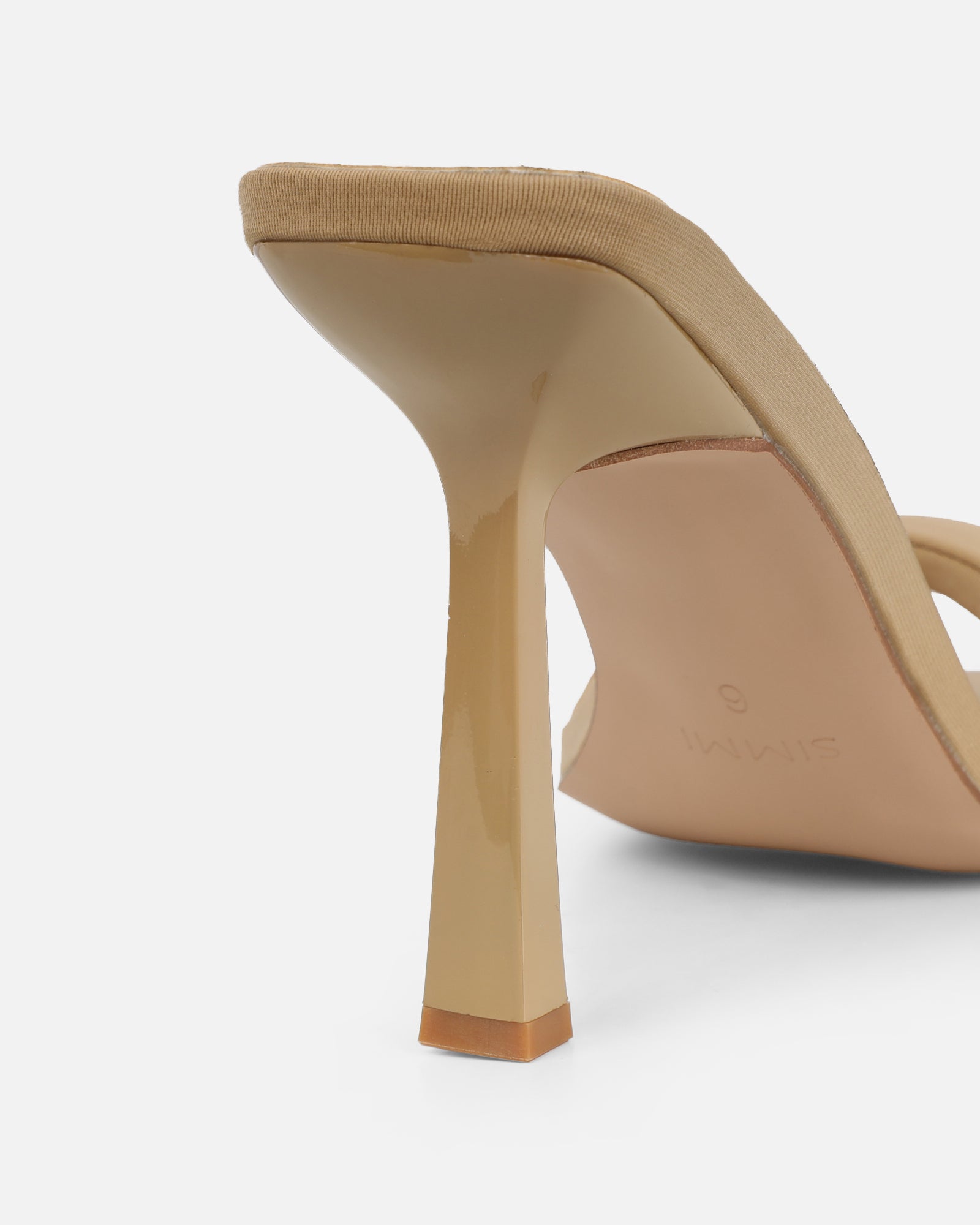 Lolly Nude Lycra Padded Mules | SIMMI London