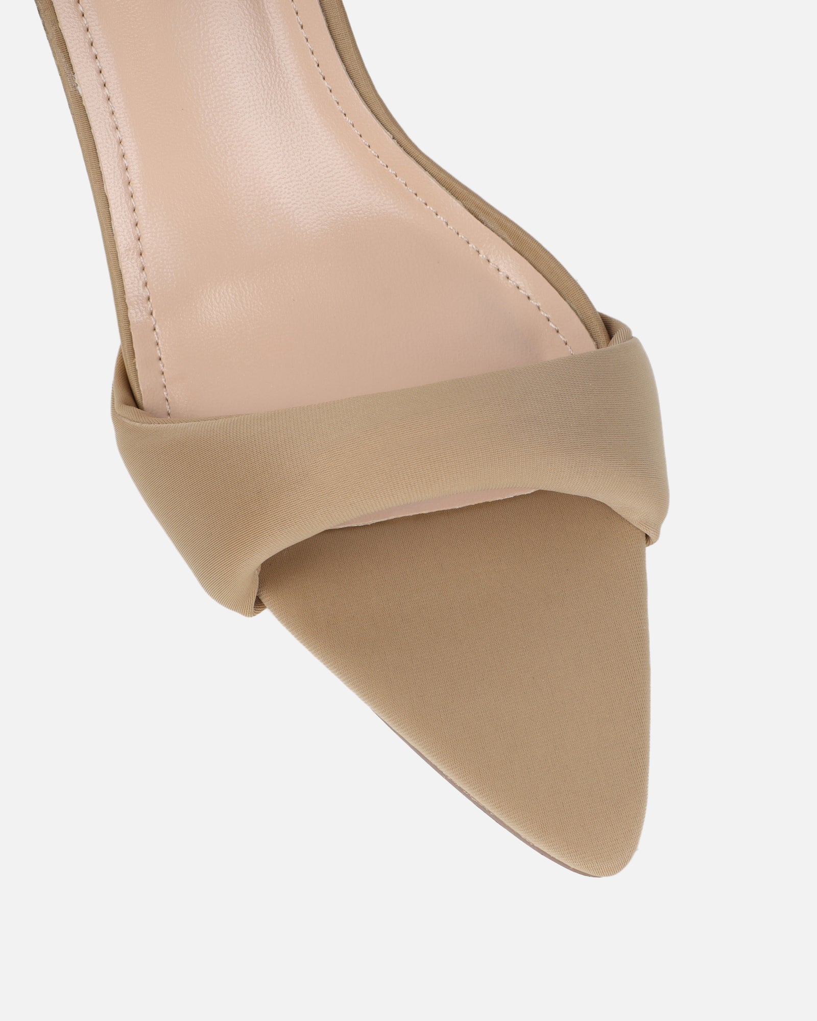 Lolly Nude Lycra Padded Mules | SIMMI London