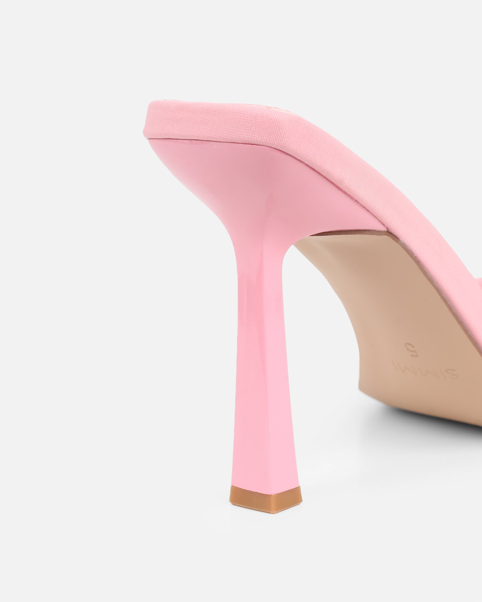 Lolly Pink Lycra Padded Mules | SIMMI London