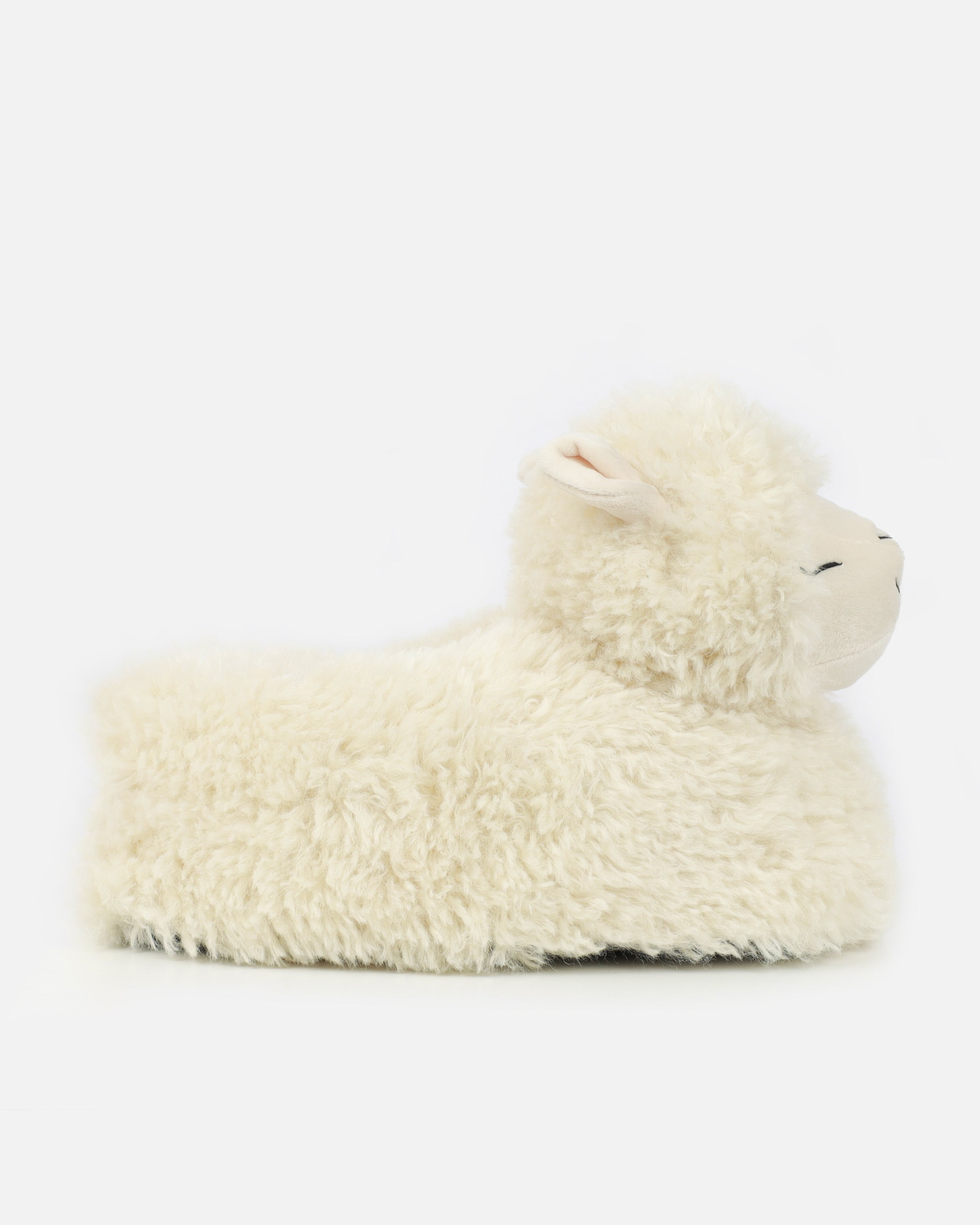 Lucy Llama Cream Fluffy Novelty Slippers | SIMMI London