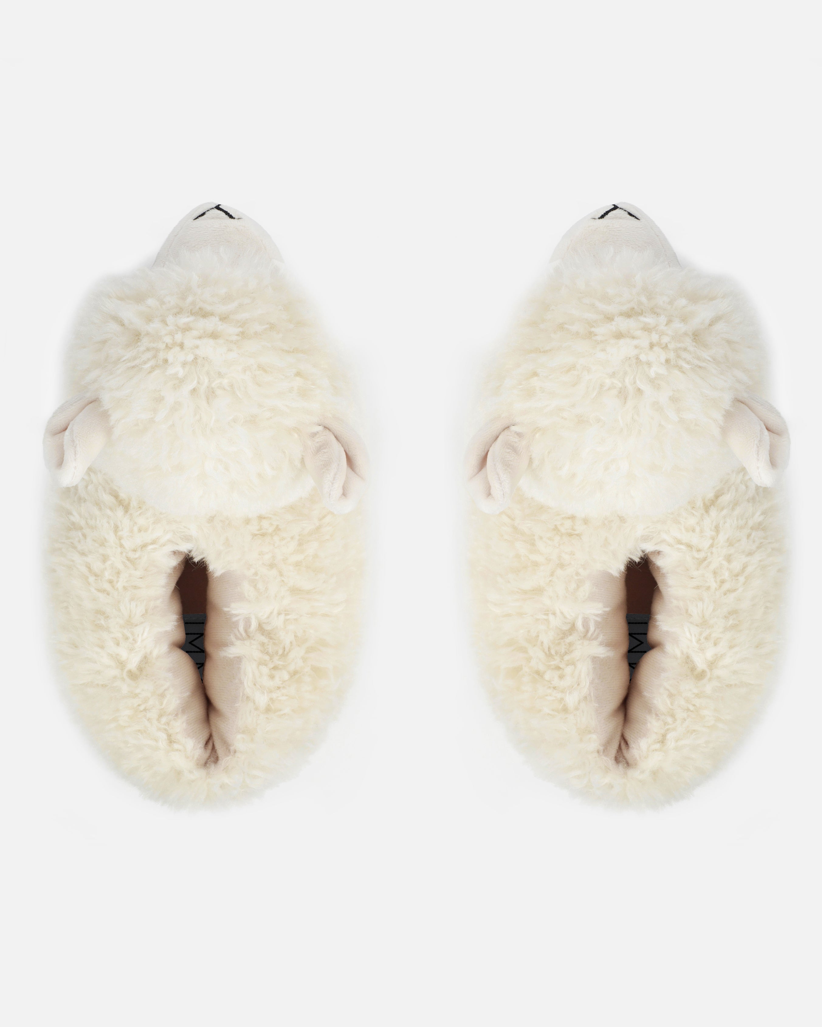Lucy Llama Cream Fluffy Novelty Slippers | SIMMI London