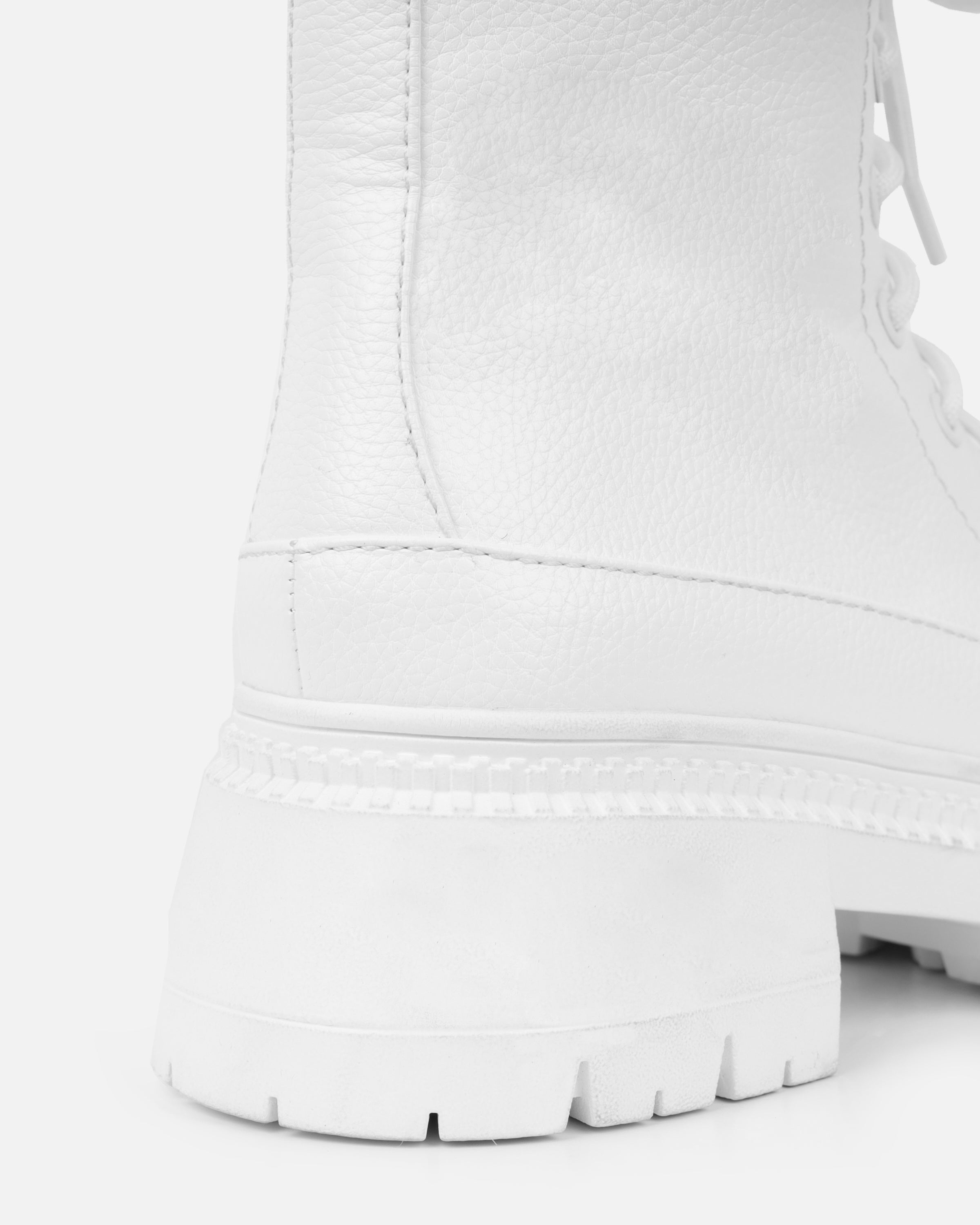 Luke White Lace Up Chunky Boots | SIMMI London