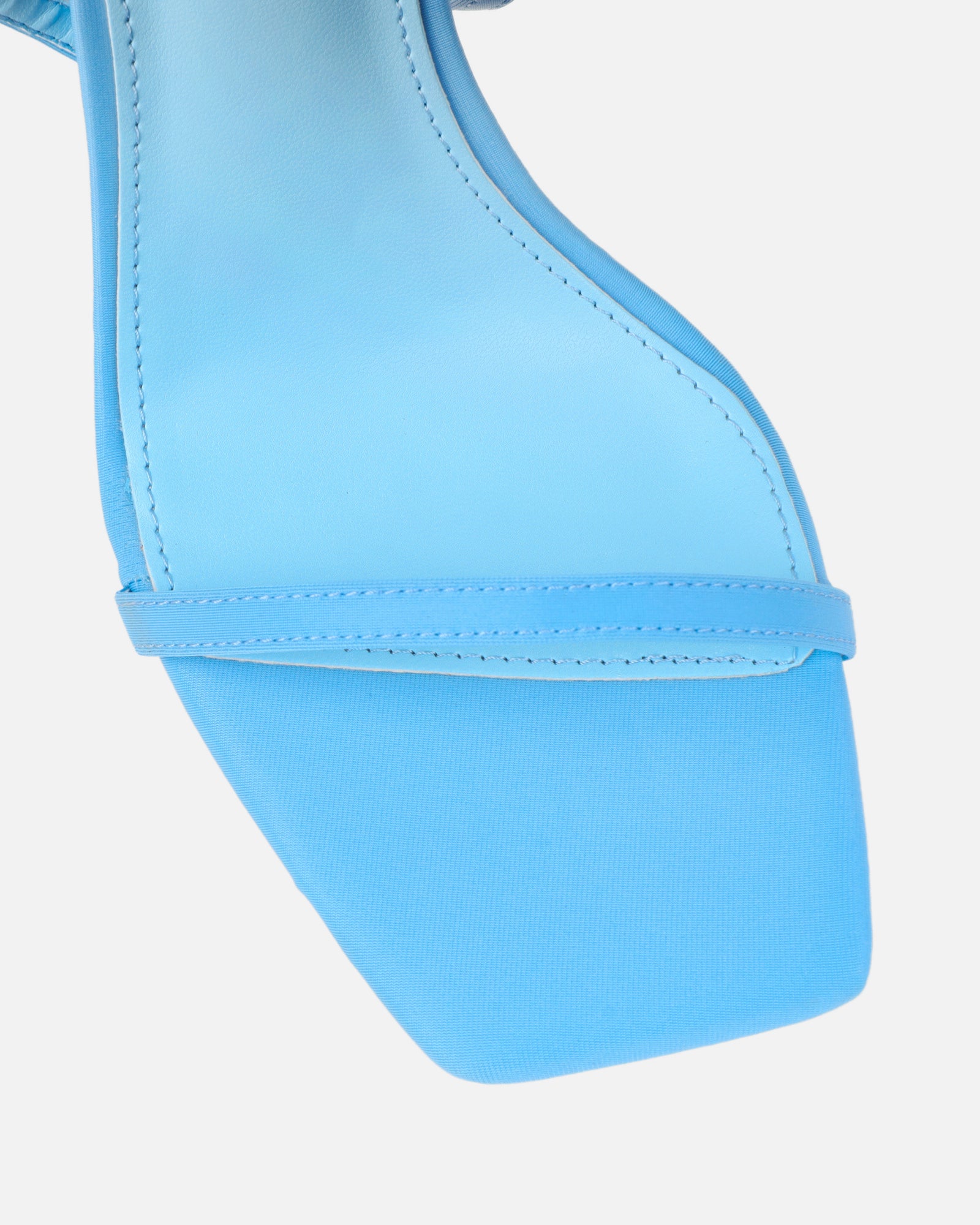 Macenna Blue Lycra Heeled Sandals | SIMMI London