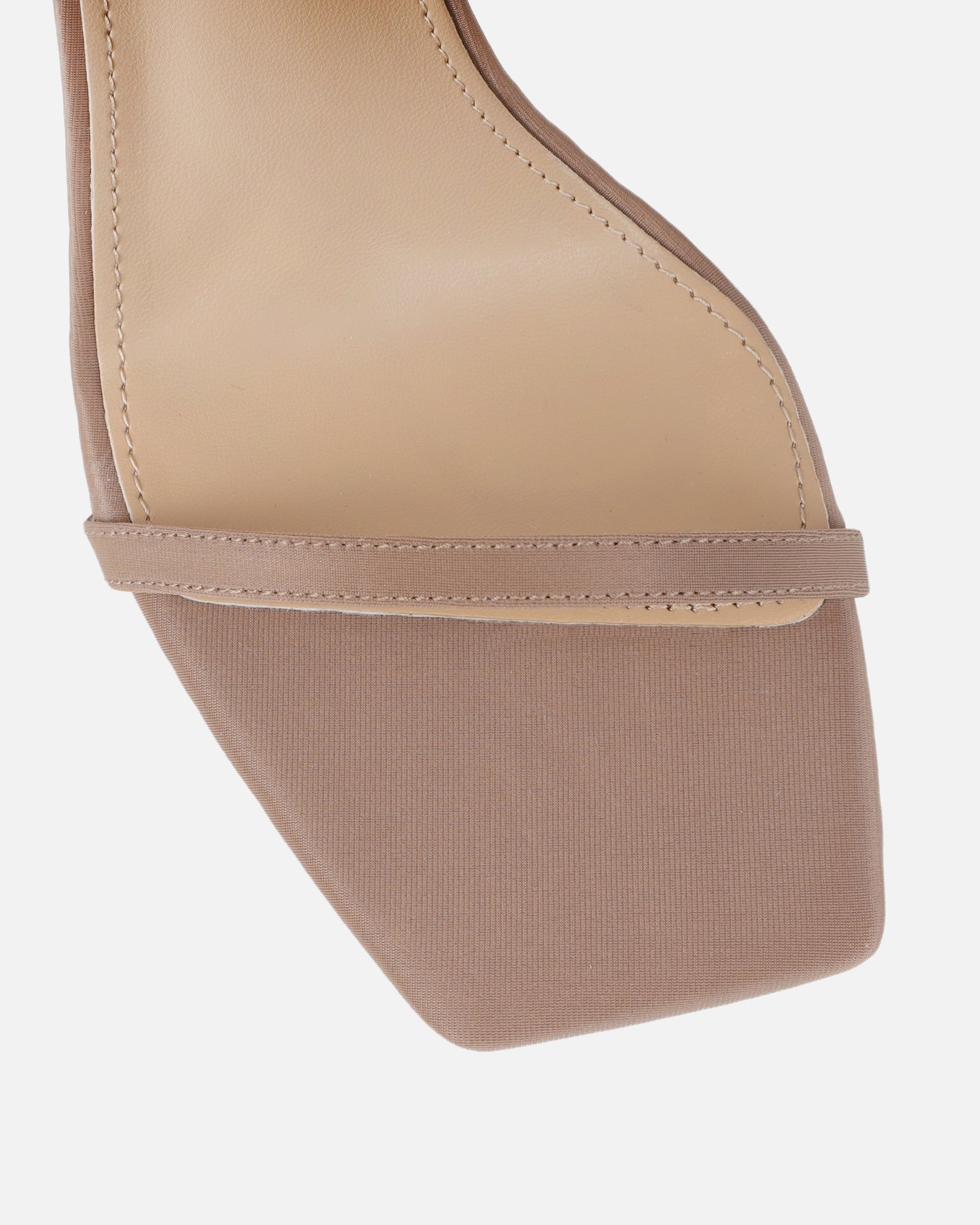 Macenna Nude Lycra Heeled Sandals | SIMMI London