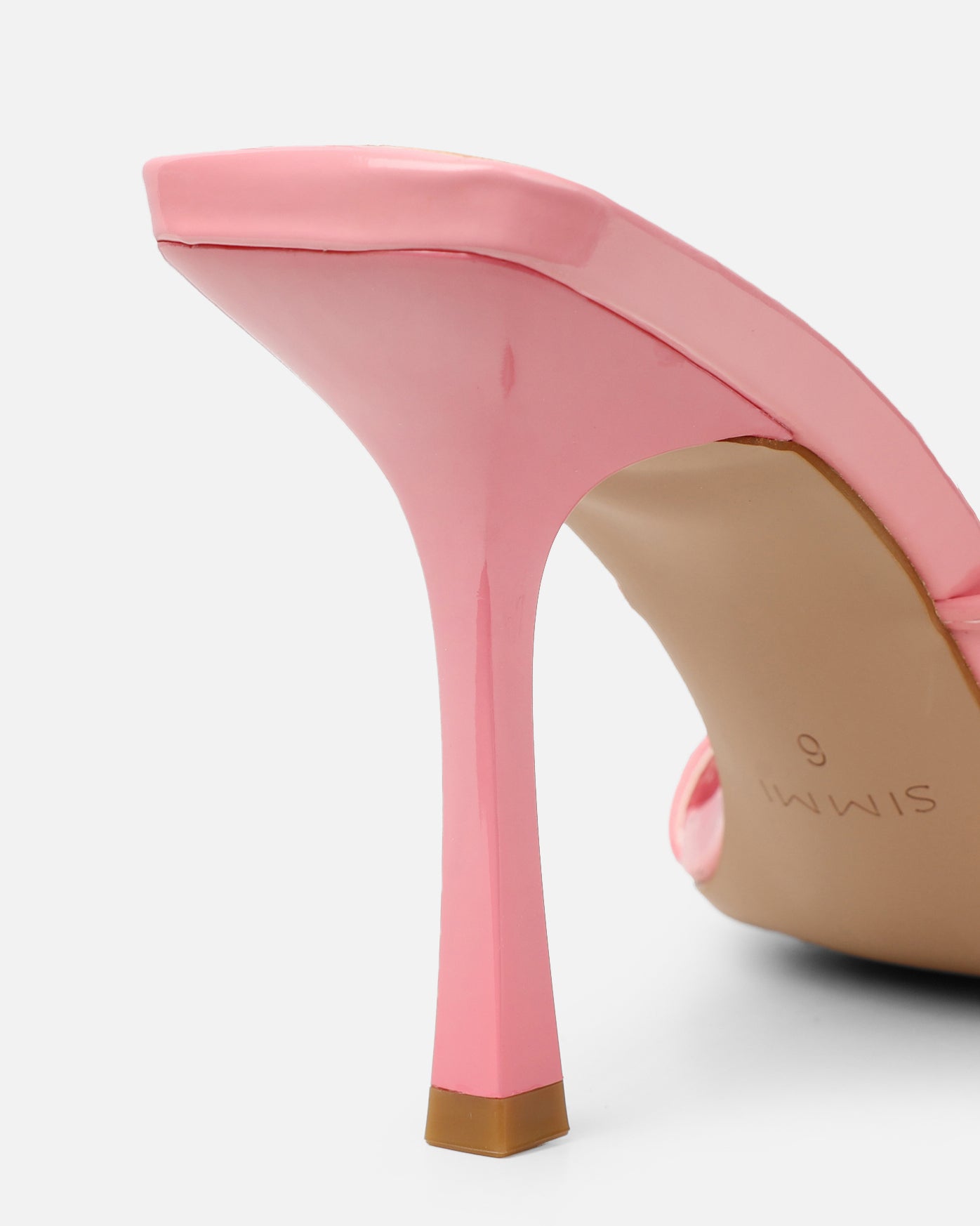 Danique Pink Patent Mules | SIMMI London