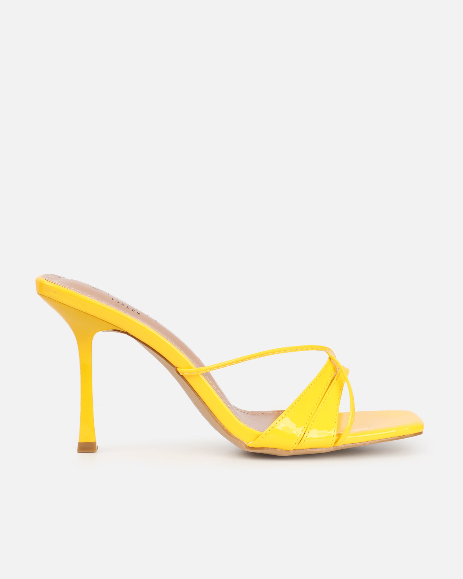 Danique Yellow Patent Mules | SIMMI London