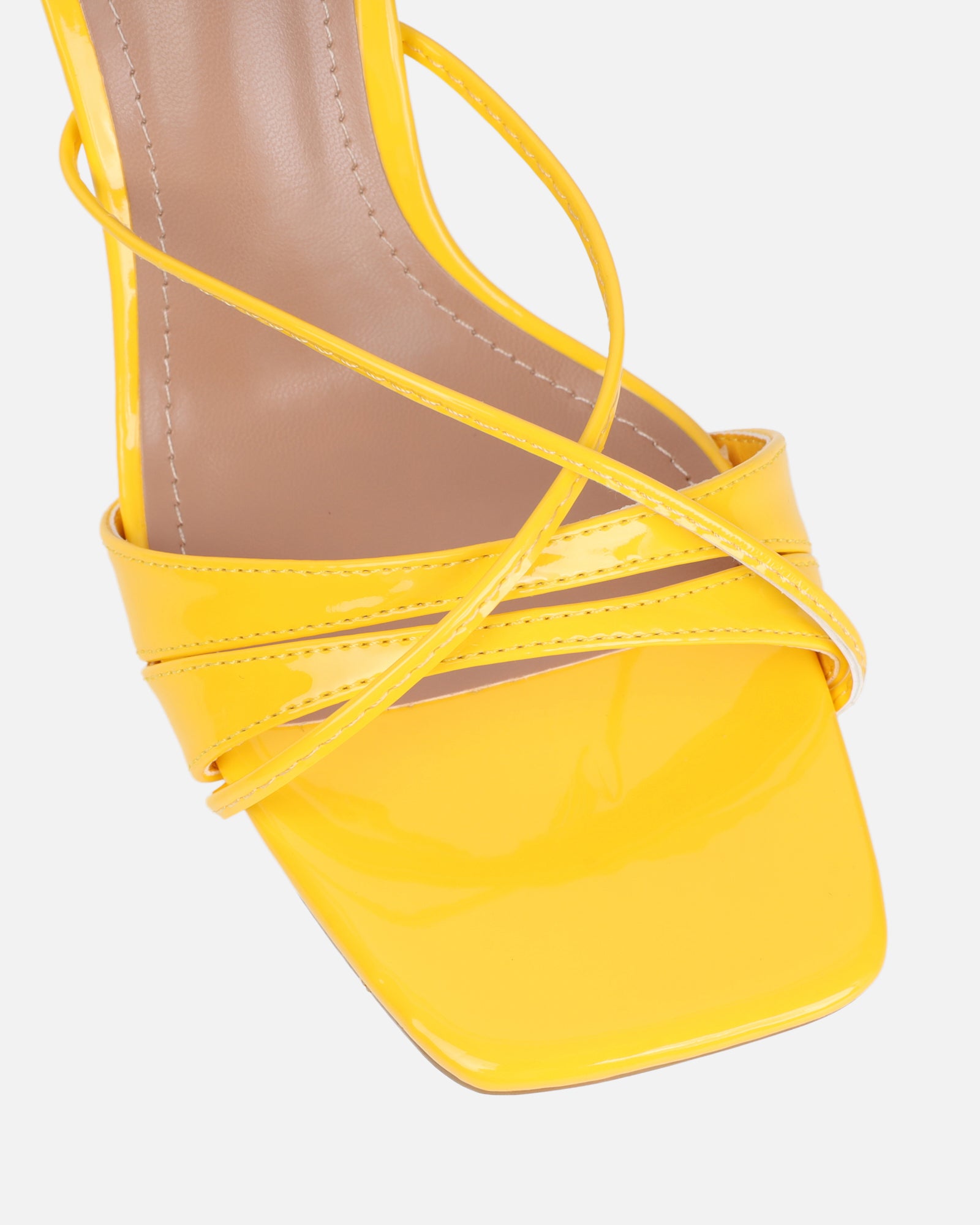 Danique Yellow Patent Mules | SIMMI London