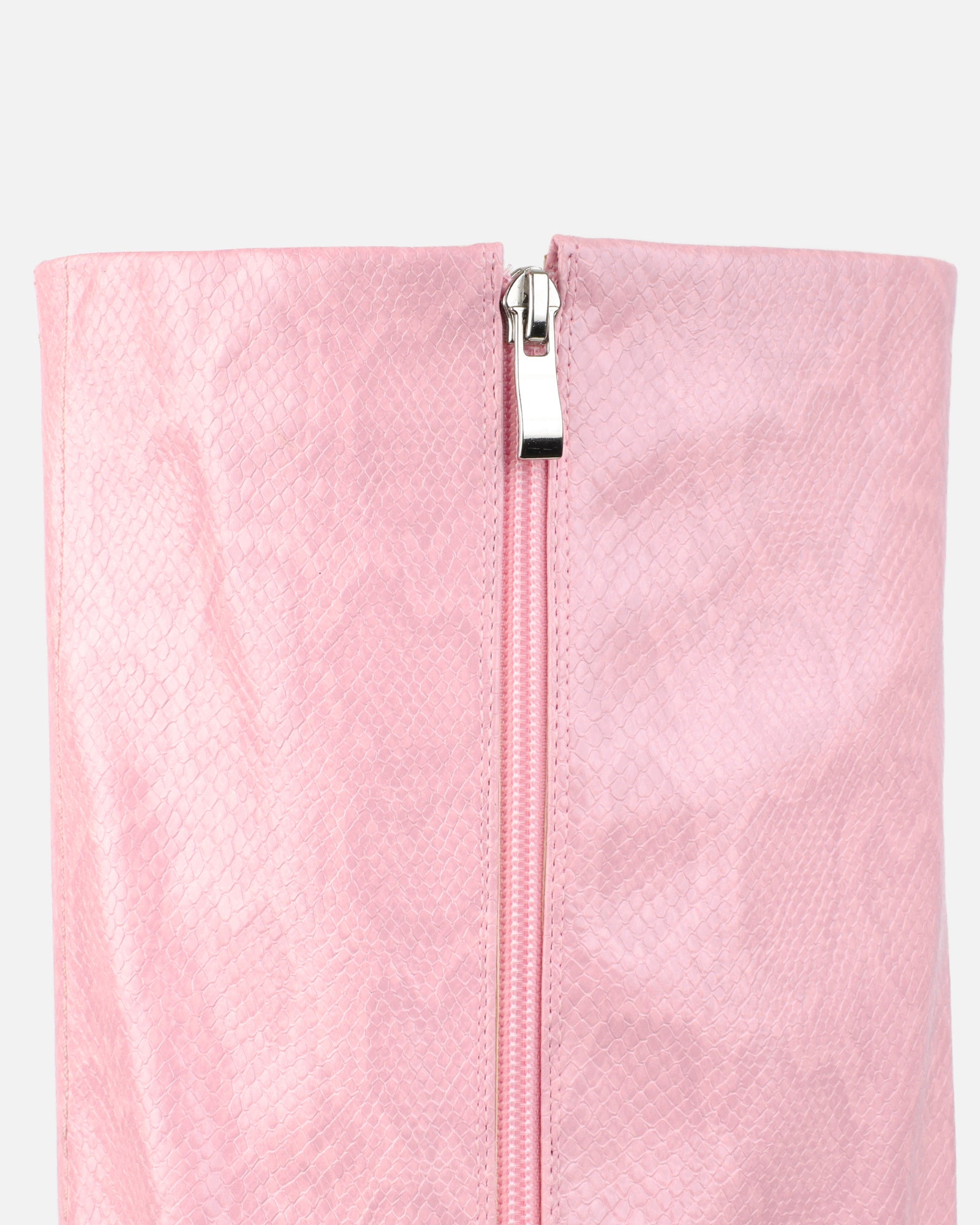 Makita Pink Faux Snake Effect Stiletto Heeled Sandals | SIMMI London