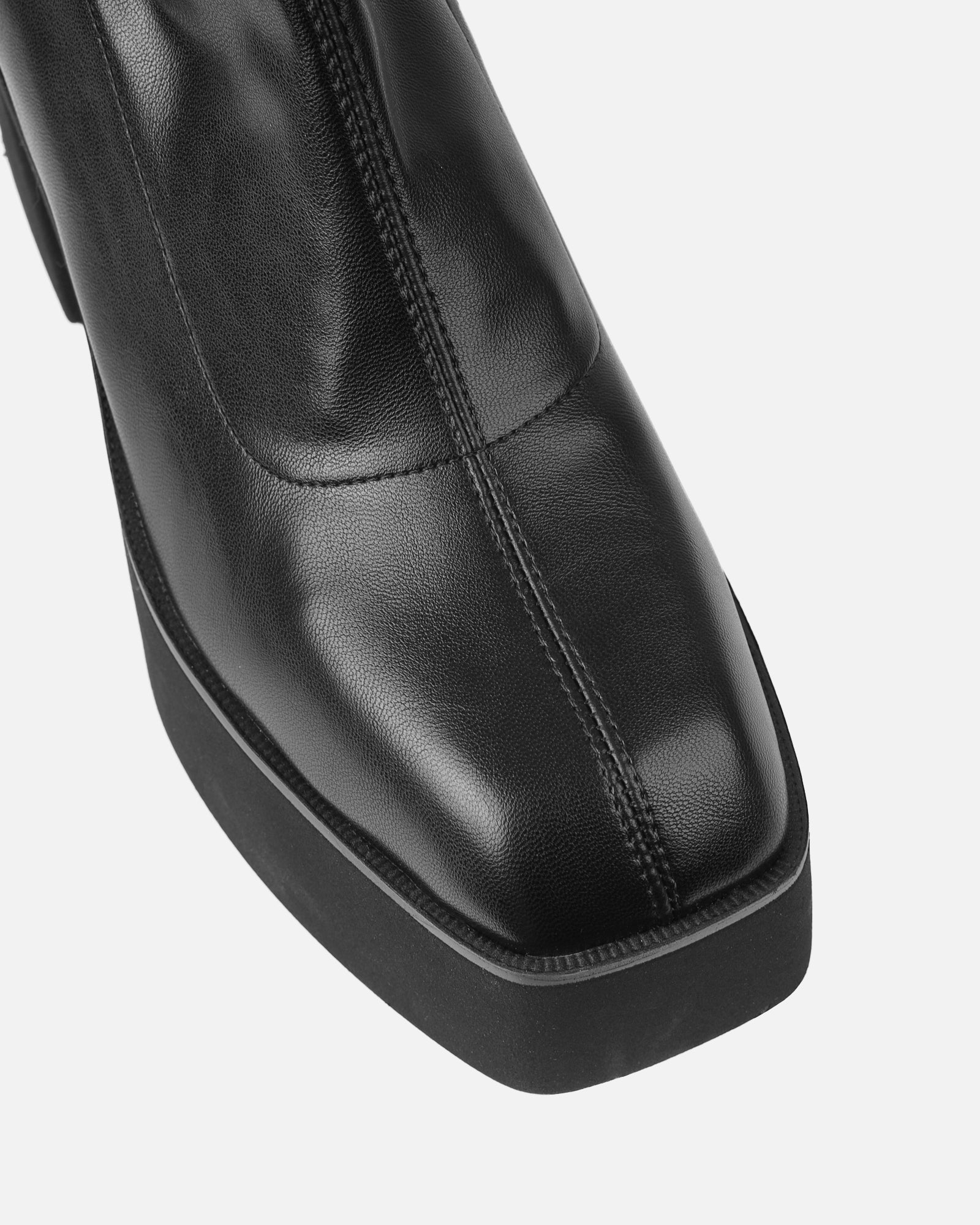 Manuella Black Pu Ankle Boots | SIMMI London