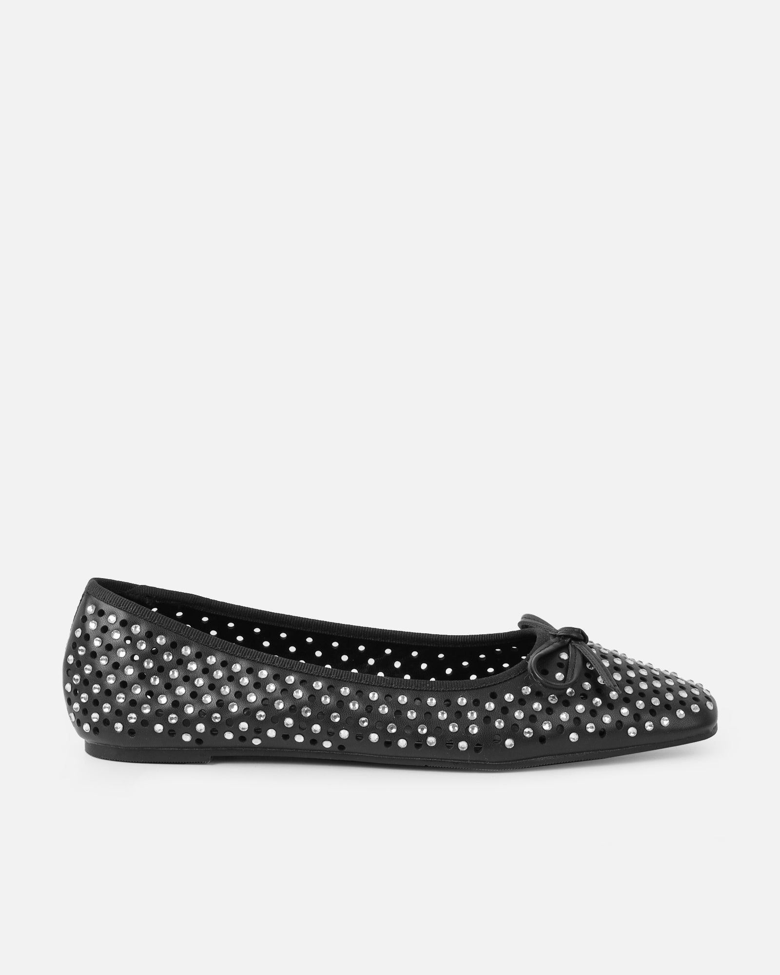 Mariay Black Diamante Ballet Flats | SIMMI London