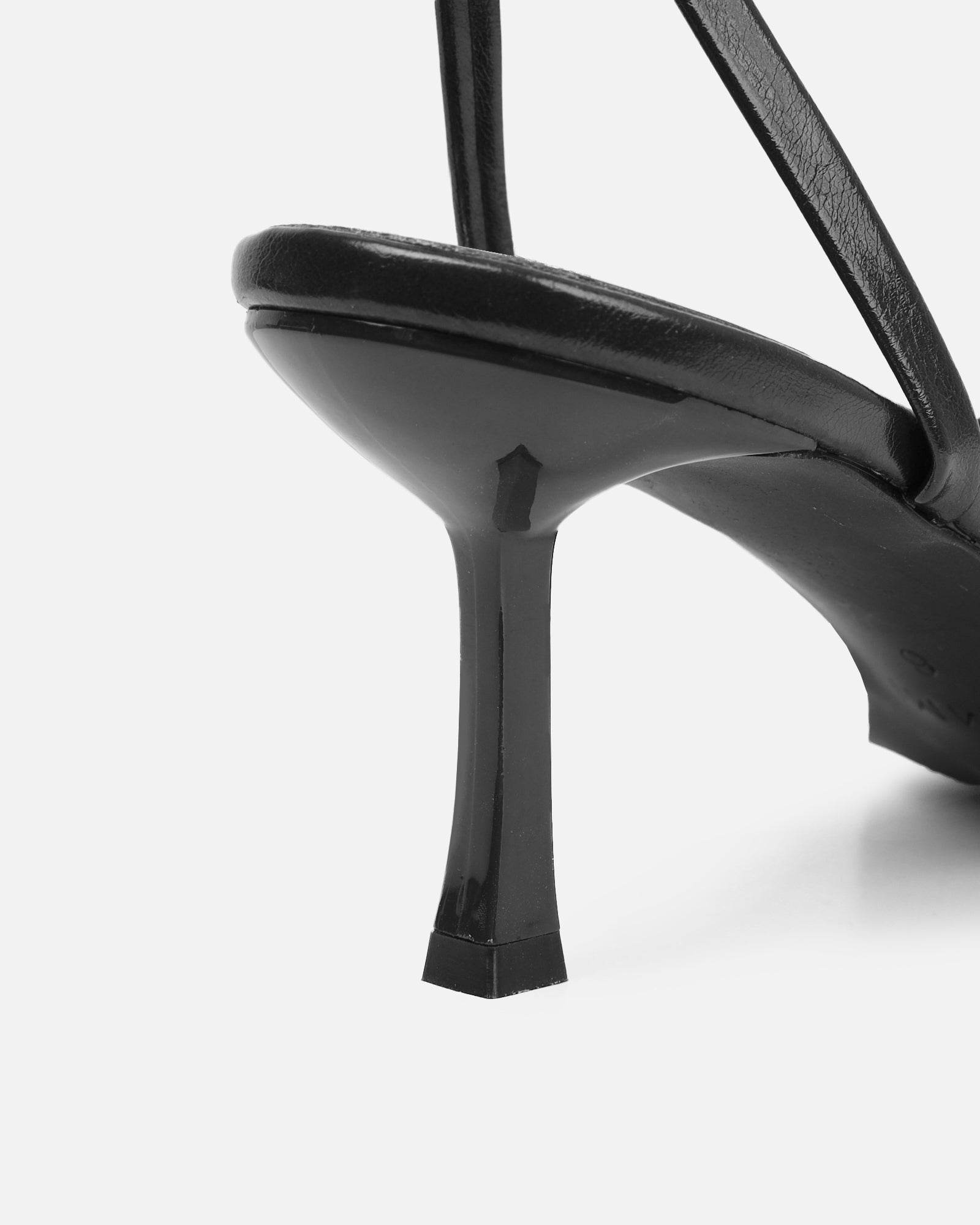 Deanna Black Shiny Toe Thong Low Heeled Sandals | SIMMI London