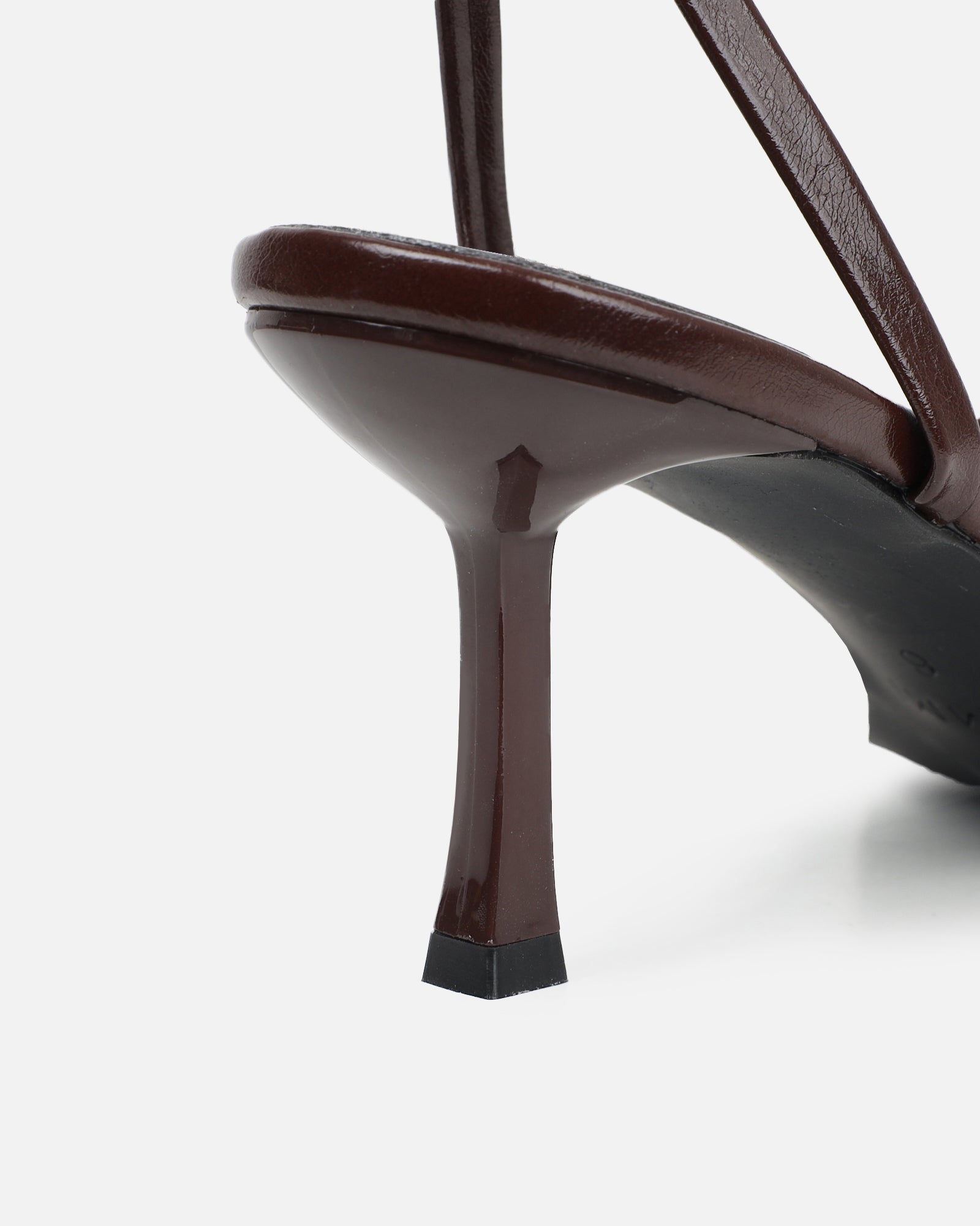 Deanna Chocolate Brown Shiny Toe Thong Low Heeled Sandals | SIMMI London